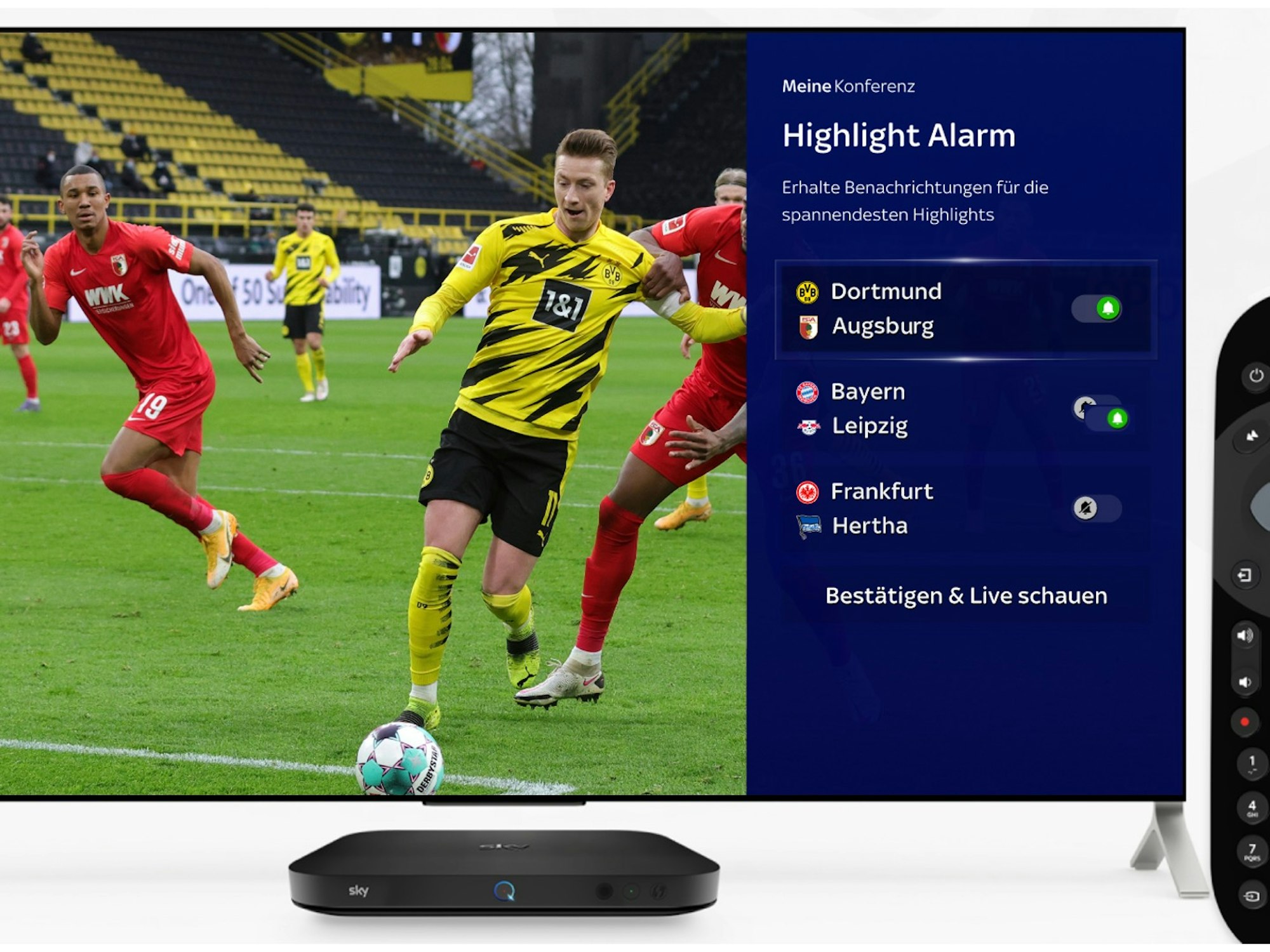 Sky-Kunden haben ab der kommenden Saison die Möglichkeit, sich die Bundesliga-Konferenz individuell zusammenzustellen.