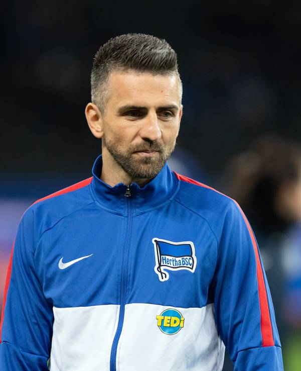 Herthas Vedad Ibisevic vor dem Spiel gegen Schalke am 31. Januar 2020.