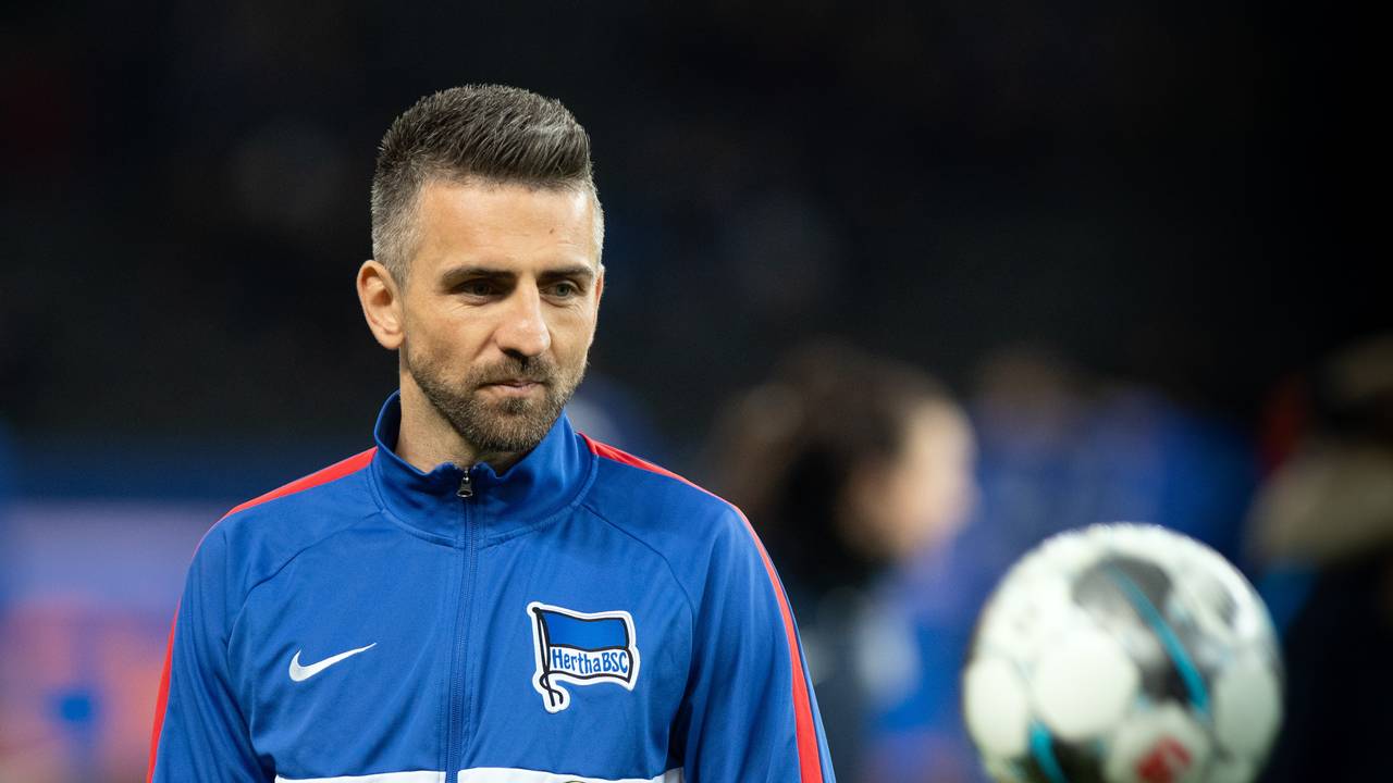 Herthas Vedad Ibisevic vor dem Spiel gegen Schalke am 31. Januar 2020.