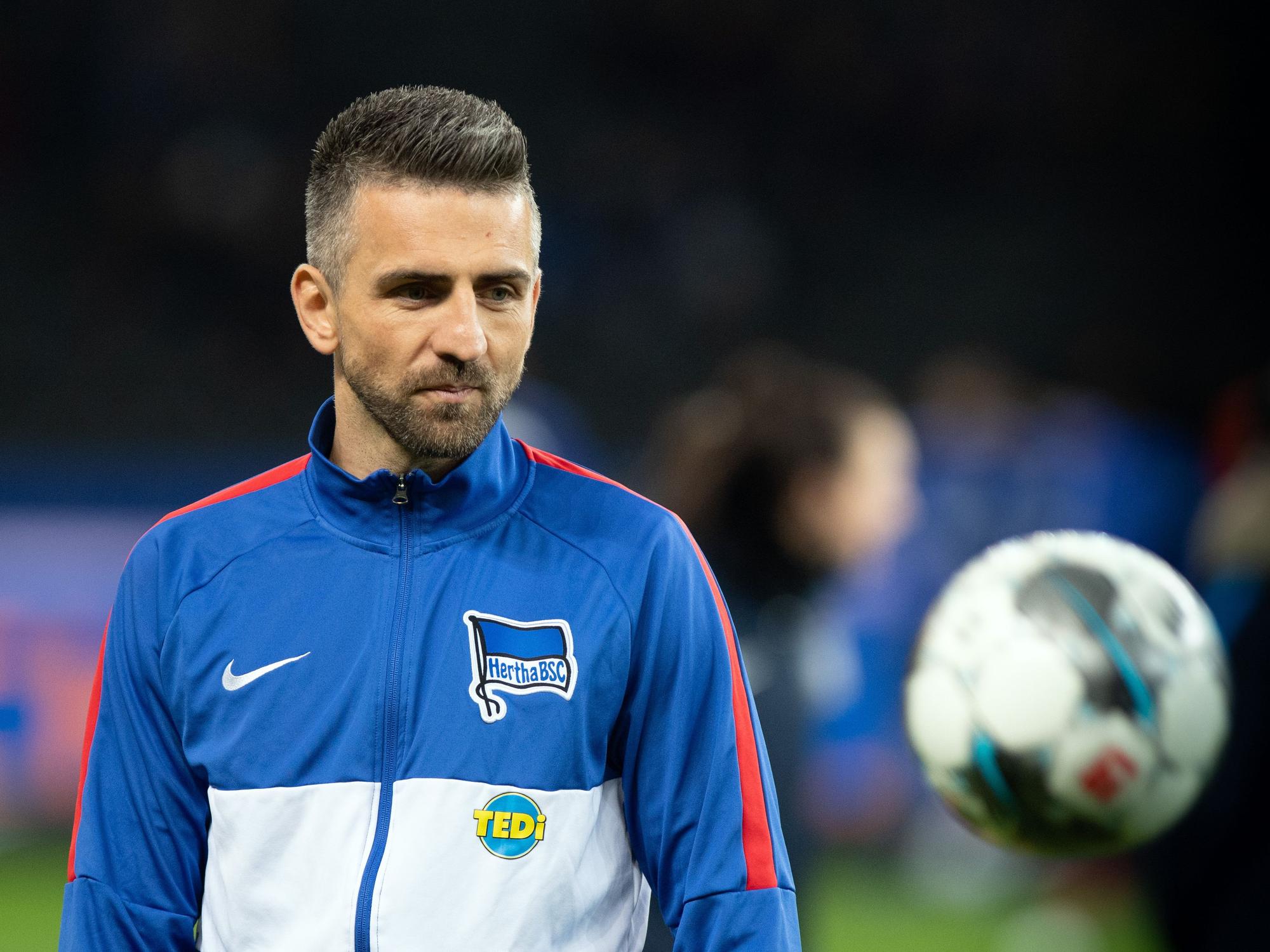 Herthas Vedad Ibisevic vor dem Spiel gegen Schalke am 31. Januar 2020.