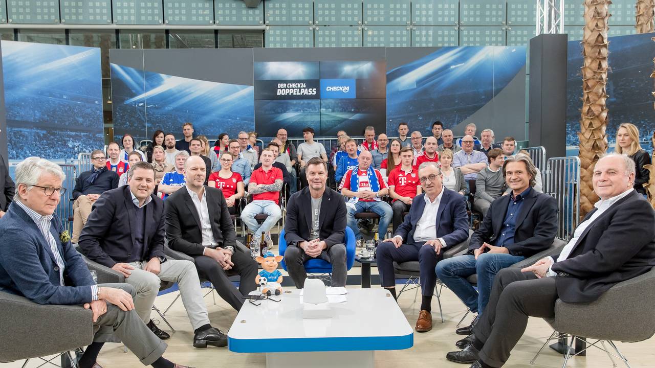 Thomas Helmer moderiert die Doppelpass-Folge vom 24. Februar 2019, zu Gast sind unterem Marcel Reif und Uli Hoeneß.