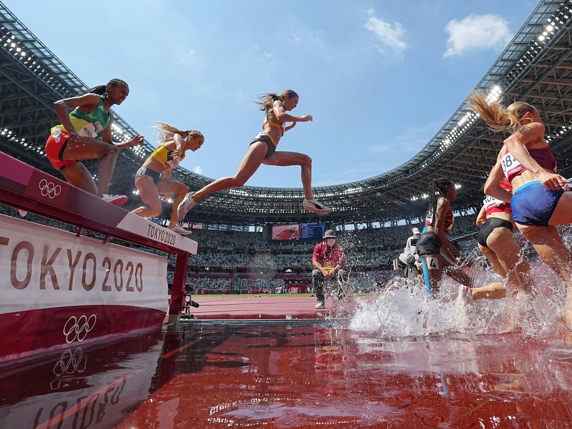 Gesa Felicitas Krause aus Deutschland (M) in Aktion bei Oympia.
