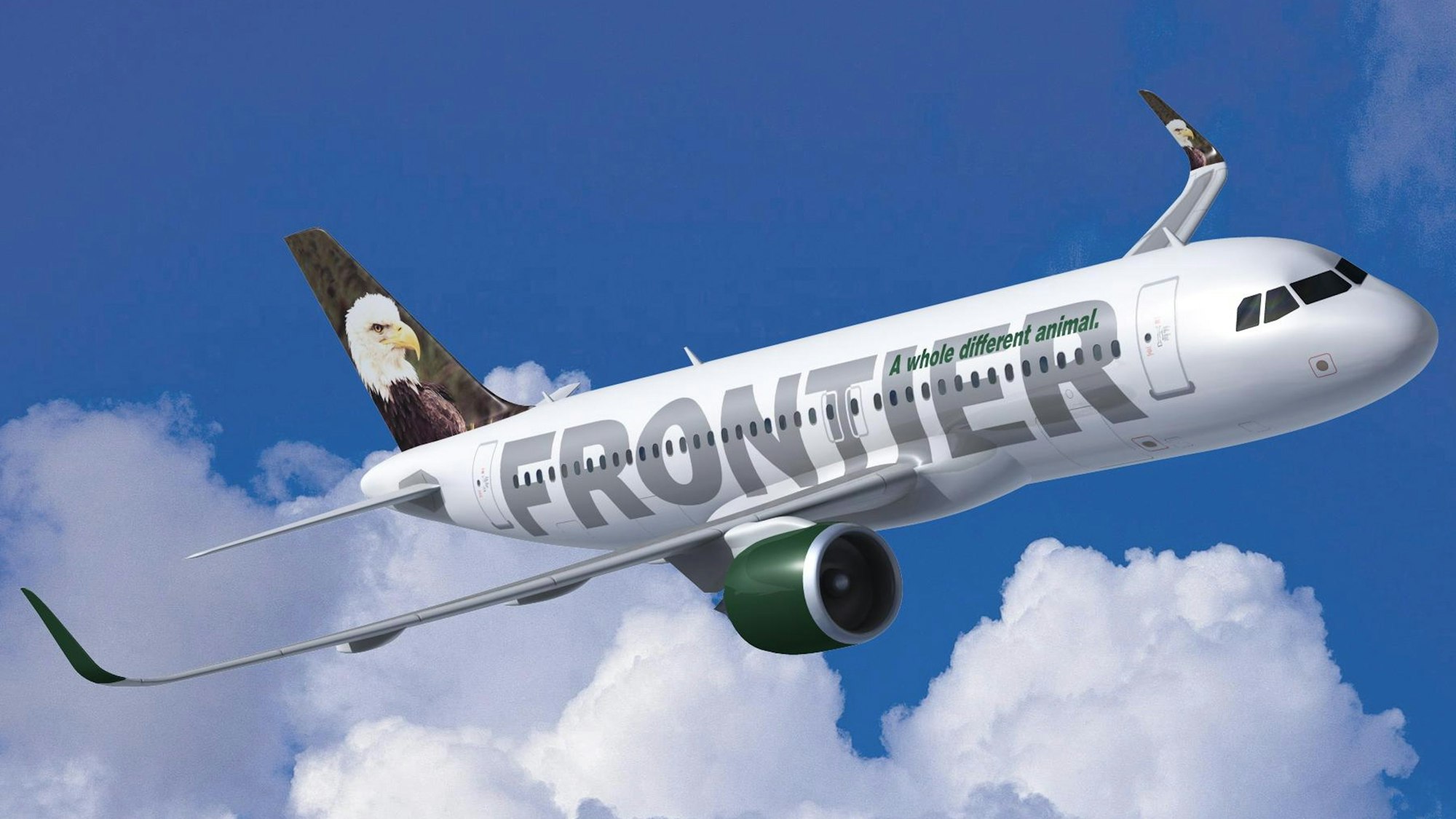 Im Flugzeug von Frontier Airlines ist ein passagier gefesselt worden