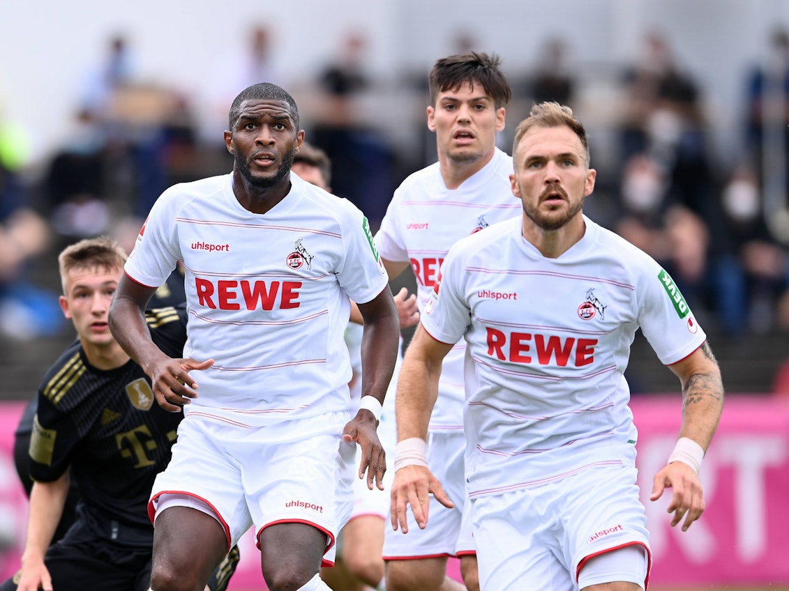 Anthony Modeste und Rafael Czichos spielen für den 1. FC Köln gegen den FC Bayern München.