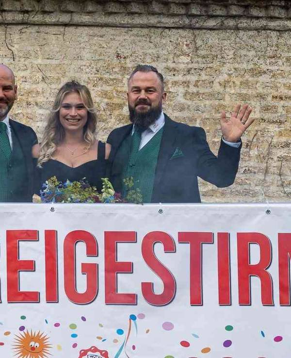 Das Porzer Dreigestirn wurde am 31. Juli 2021 beim Sommerfest der Rezag-Husaren vorgestellt.