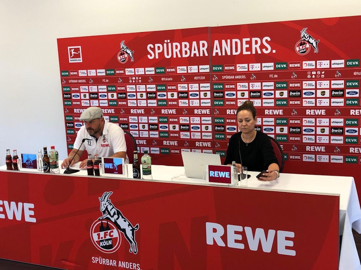 Pressekonferenz mit Steffen Baumgart am Geißbockheim.