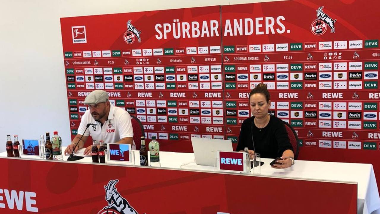 Pressekonferenz mit Steffen Baumgart am Geißbockheim.