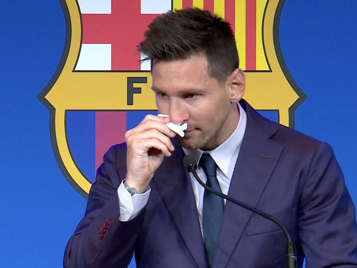 Lionel Messi auf seiner Abschieds-Pressekonferenz