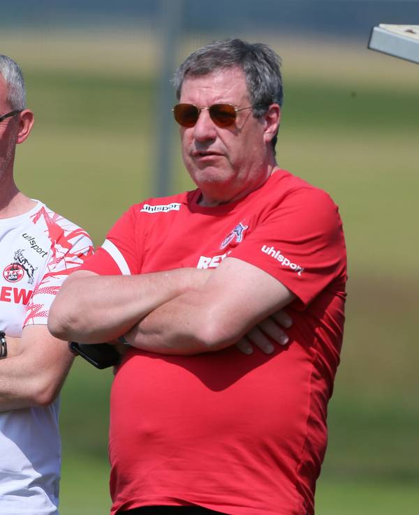 Alexander Wehrle und Werner Wolf als Trainingsgäste beim 1. FC Köln.