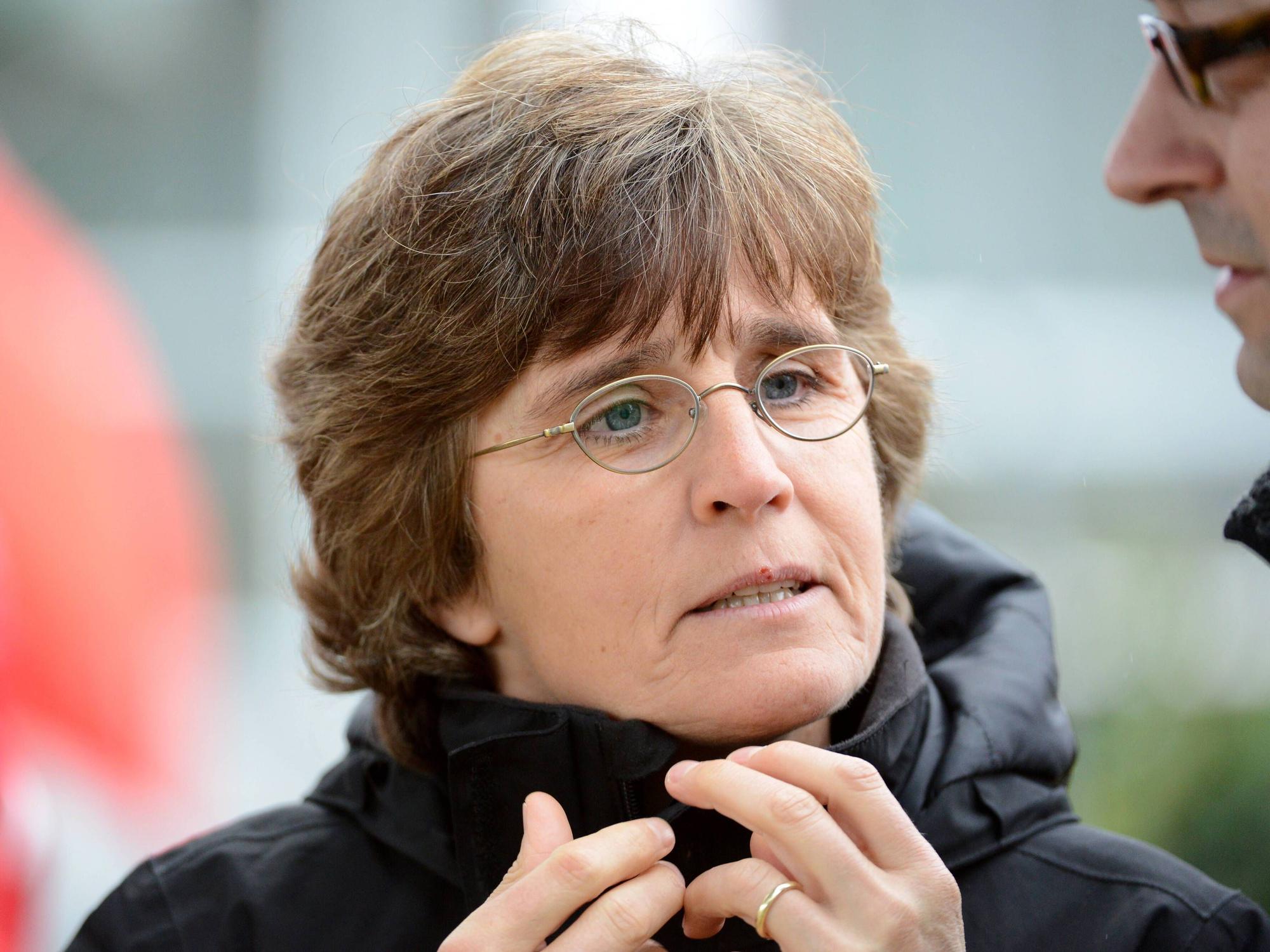 Fußballtrainerin Monika Staab im Gespräch.