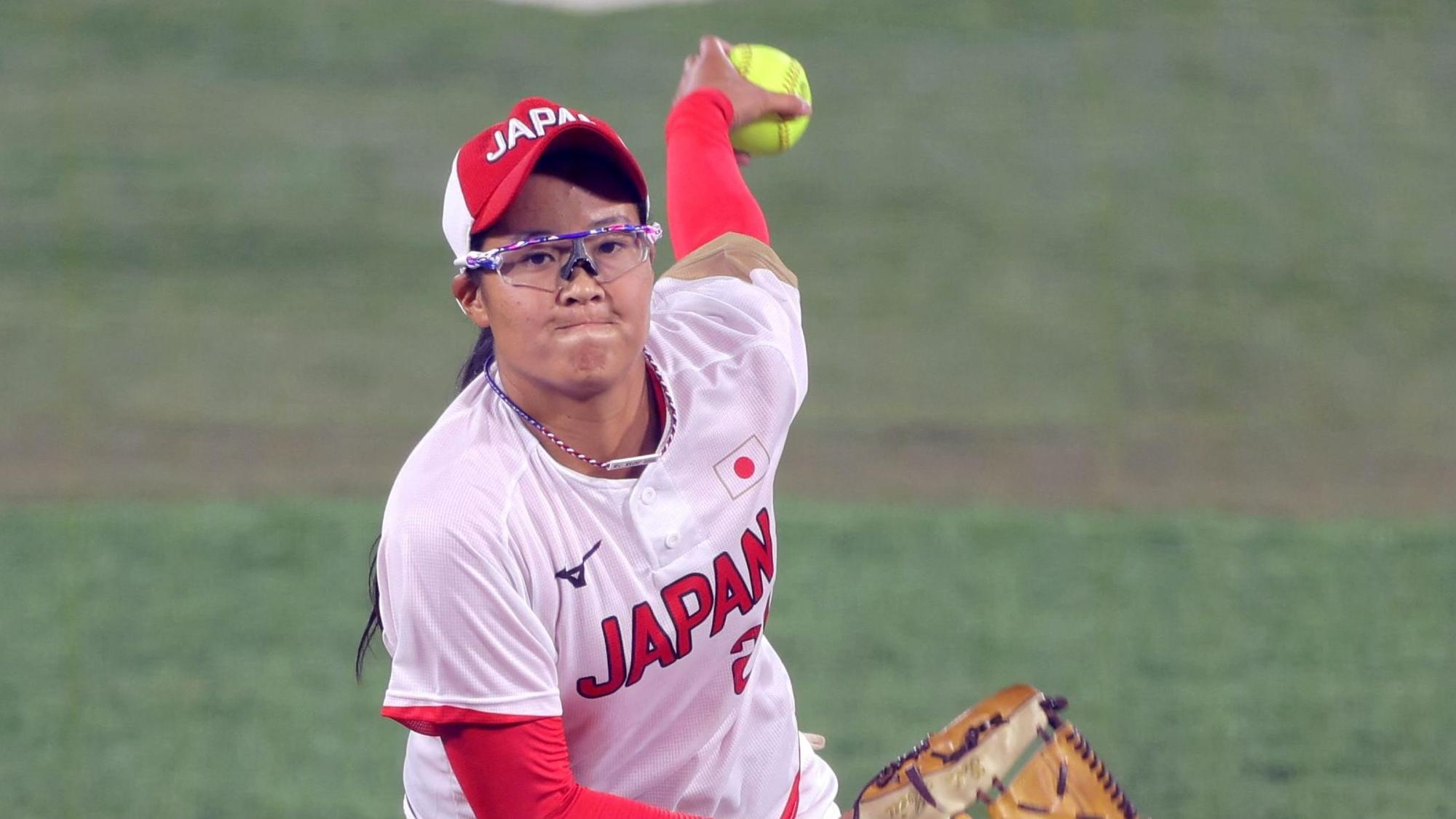 Miu Goto beim Spiel zwischen Japan und den USA bei den Olympischen Spielen.
