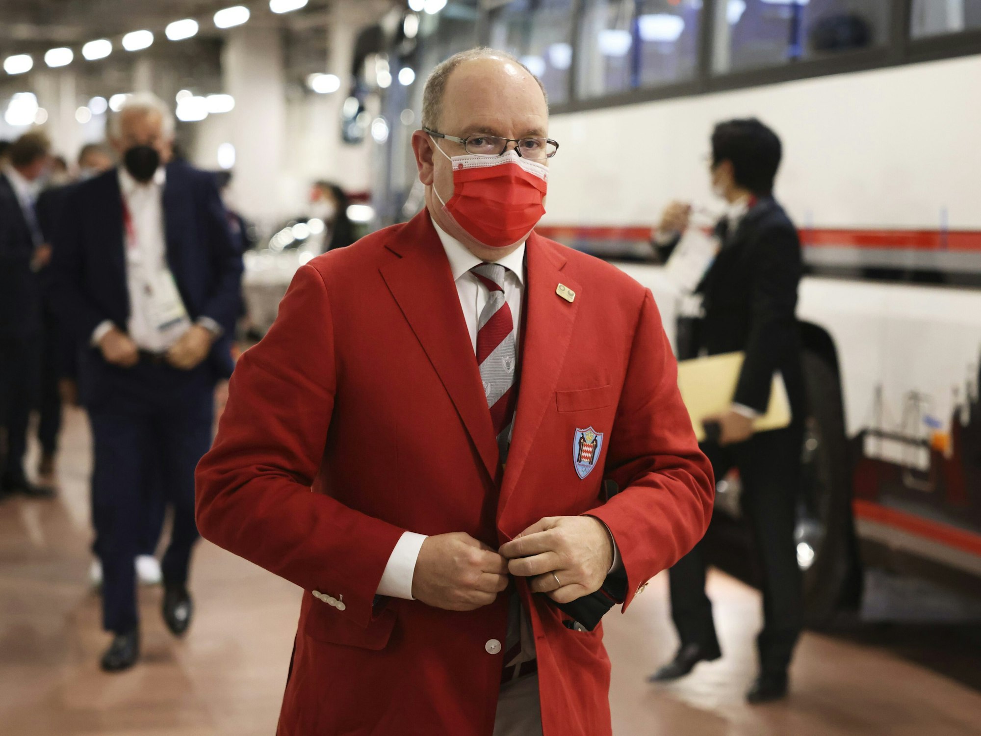 Fürst Albert von Monaco bei den Olympischen Spielen in Tokio.