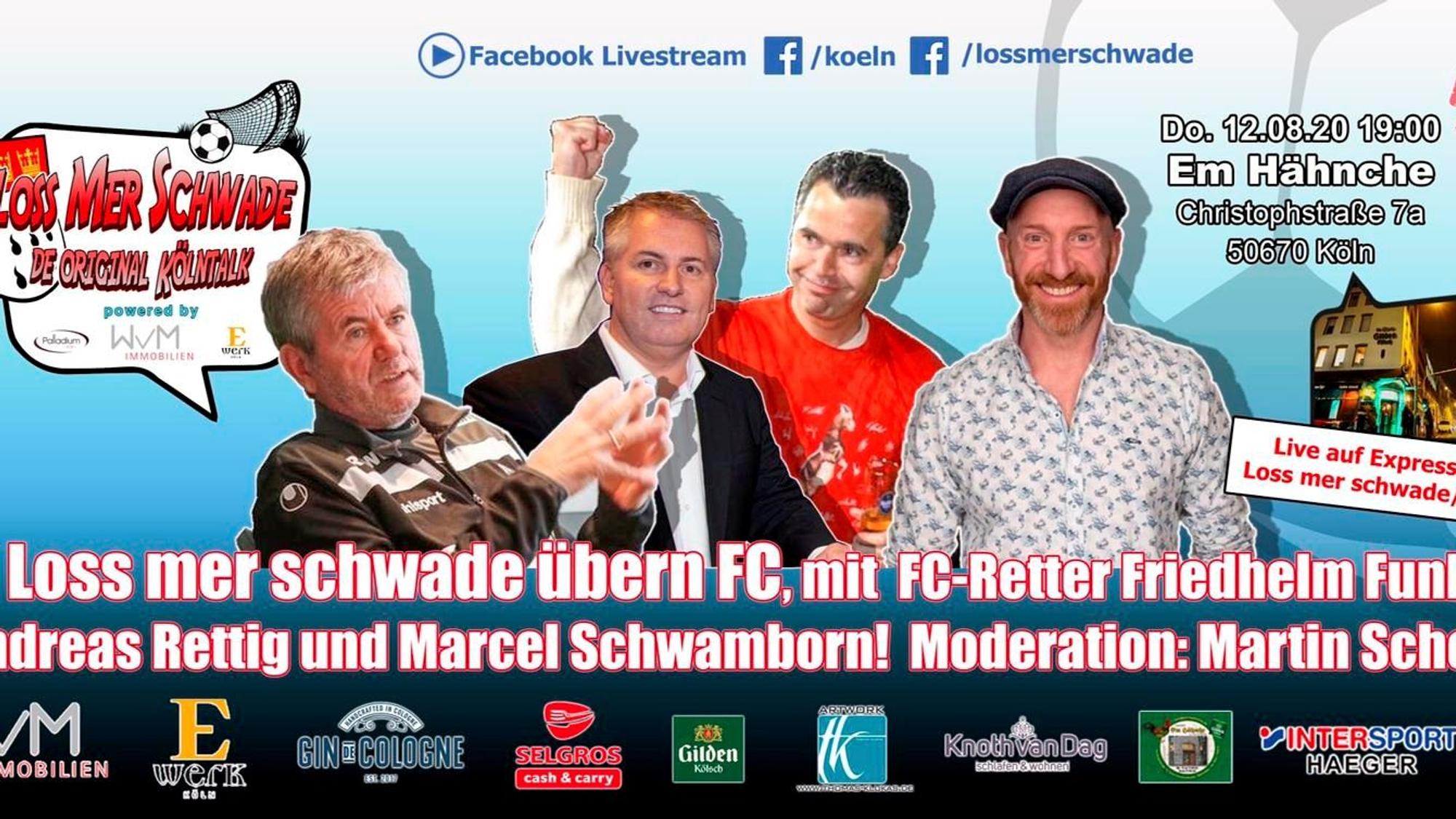 Mit Funkel und Co.: Der Flyer zum FC-Talk am 12.8.
