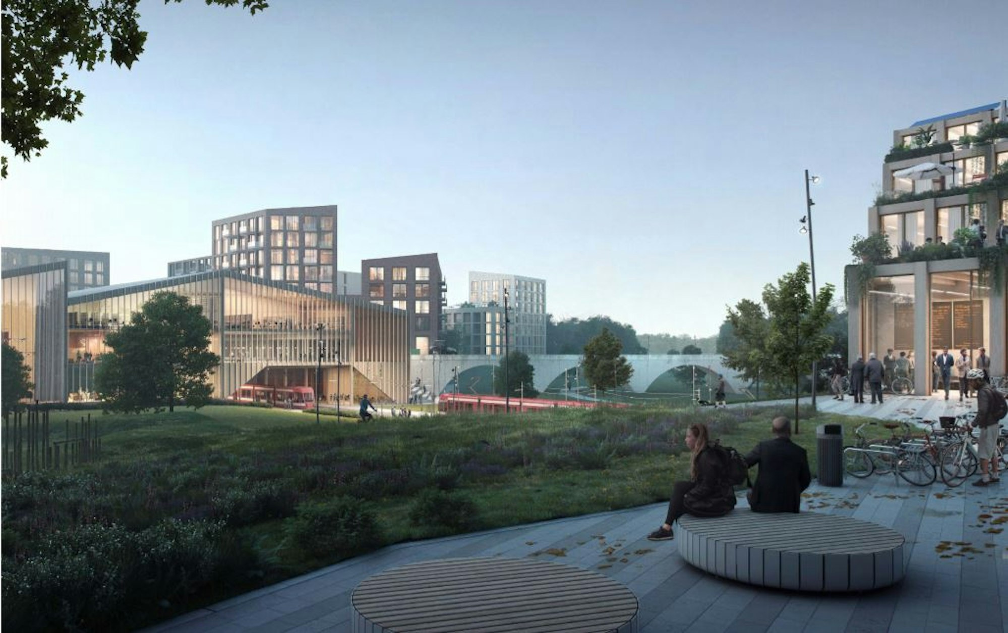 Illustration des neuen Veedels Köln-Kreuzfeld.