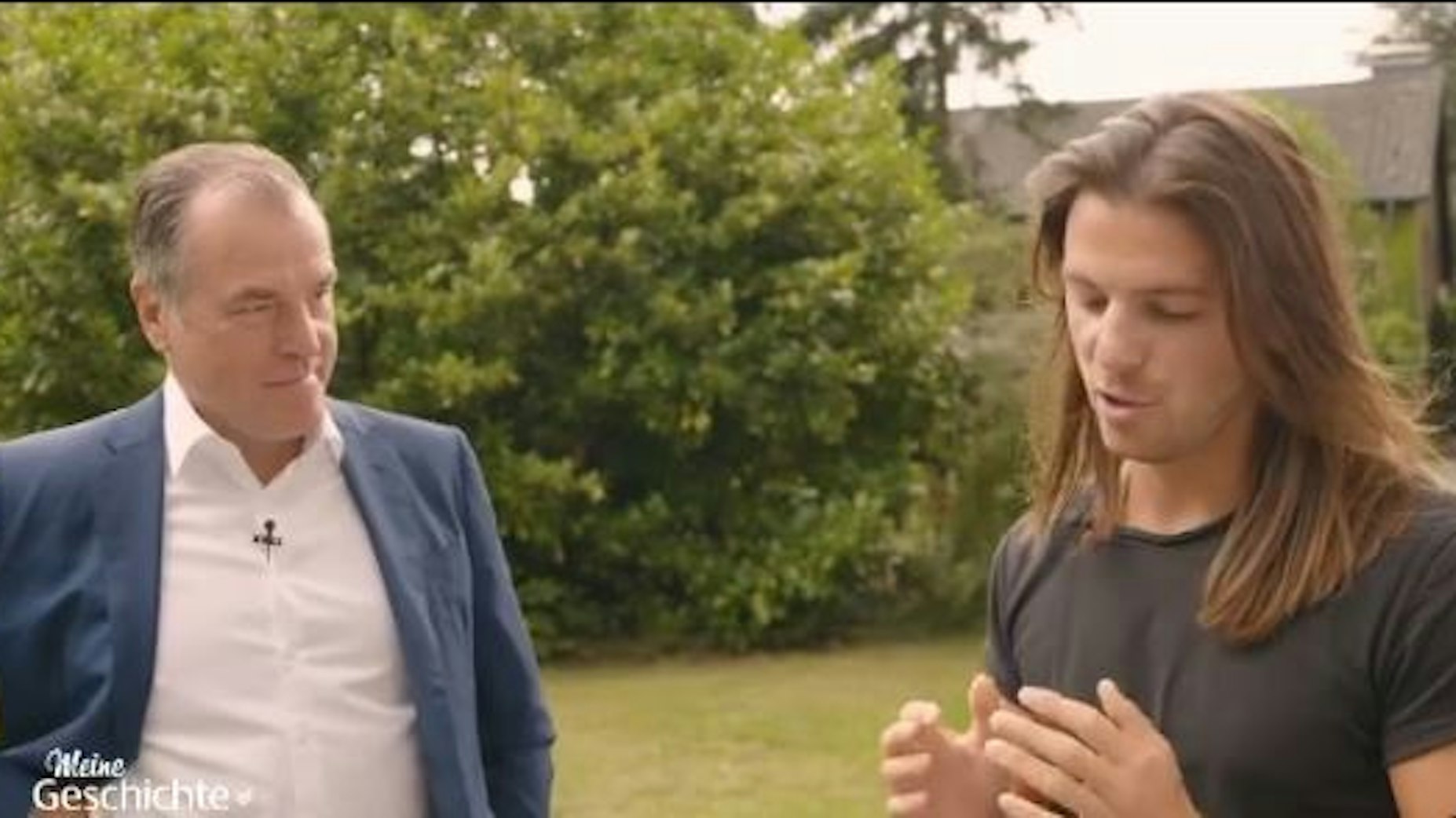 Sky-Moderator Riccardo Basile besuchte Clemens Tönnies.