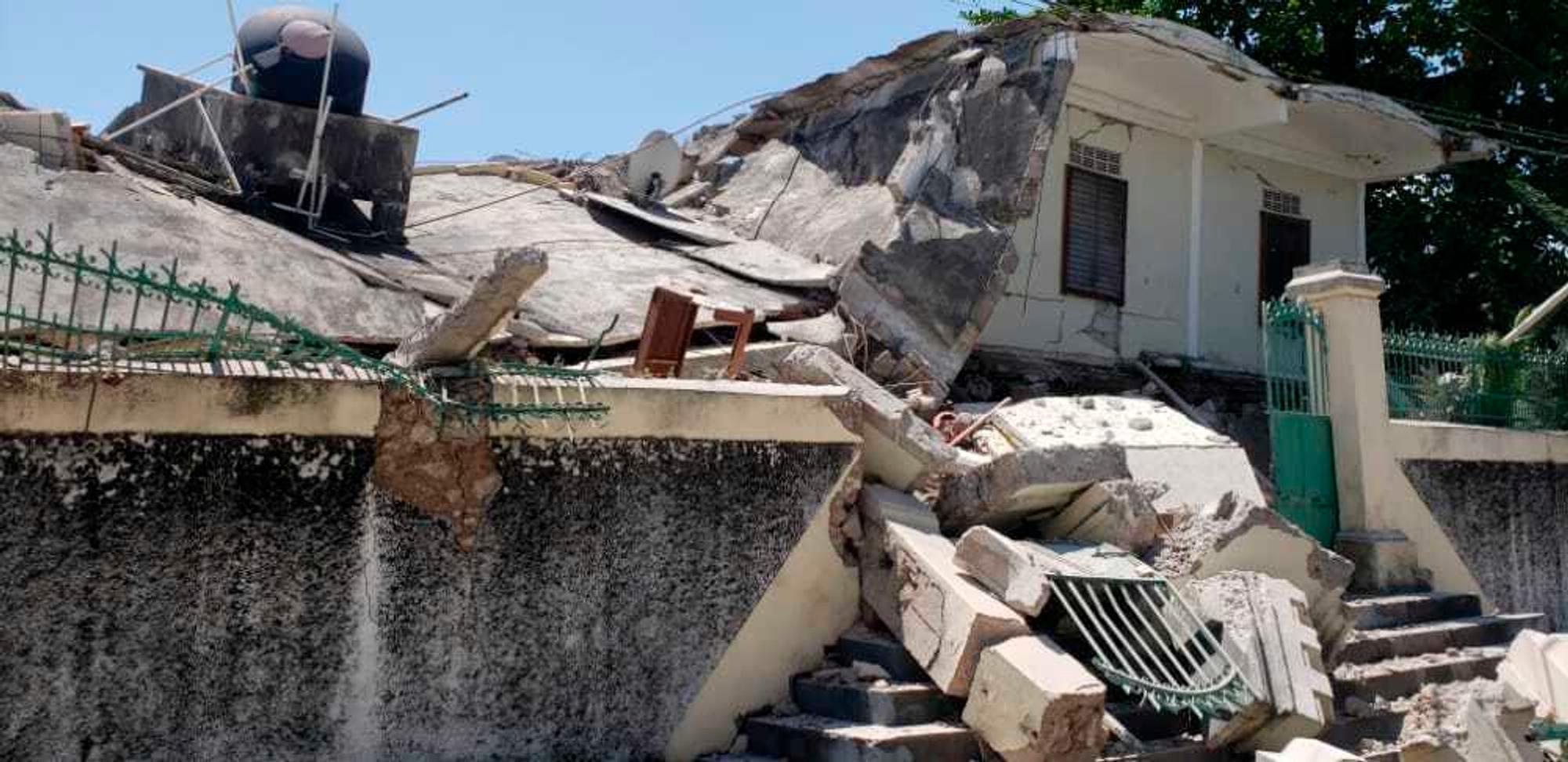 Das Anwesen eines katholischen Bischofs wurde in Les Cayes nach dem Erdbeben in Haiti ebenfalls zerstört.