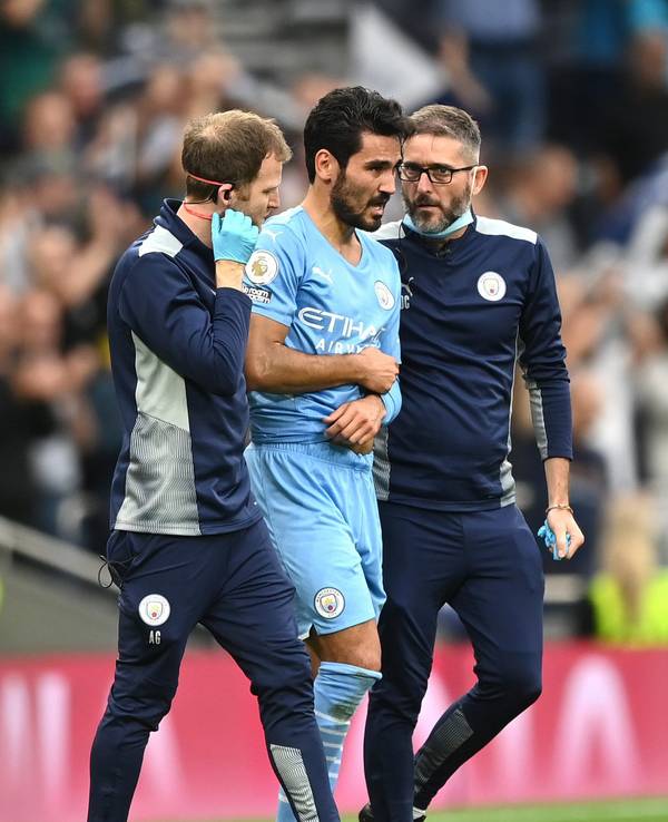 Ilkay Gündogan von Manchester City ging bei Tottenham Hotspur verletzt vom Feld.