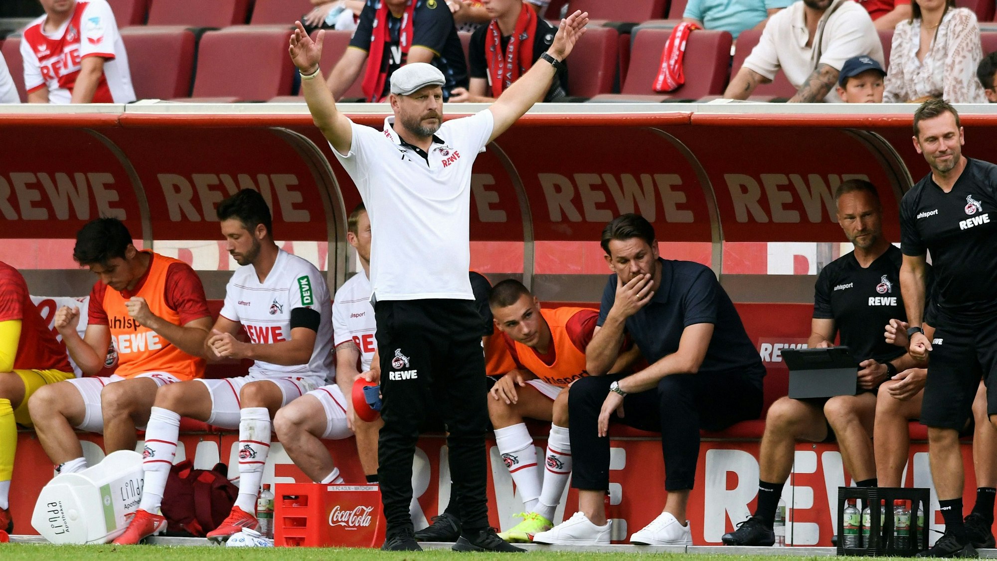 Steffen Baumgart beim Bundesliga-Spiel 1. FC Köln gegen Hertha BSC.