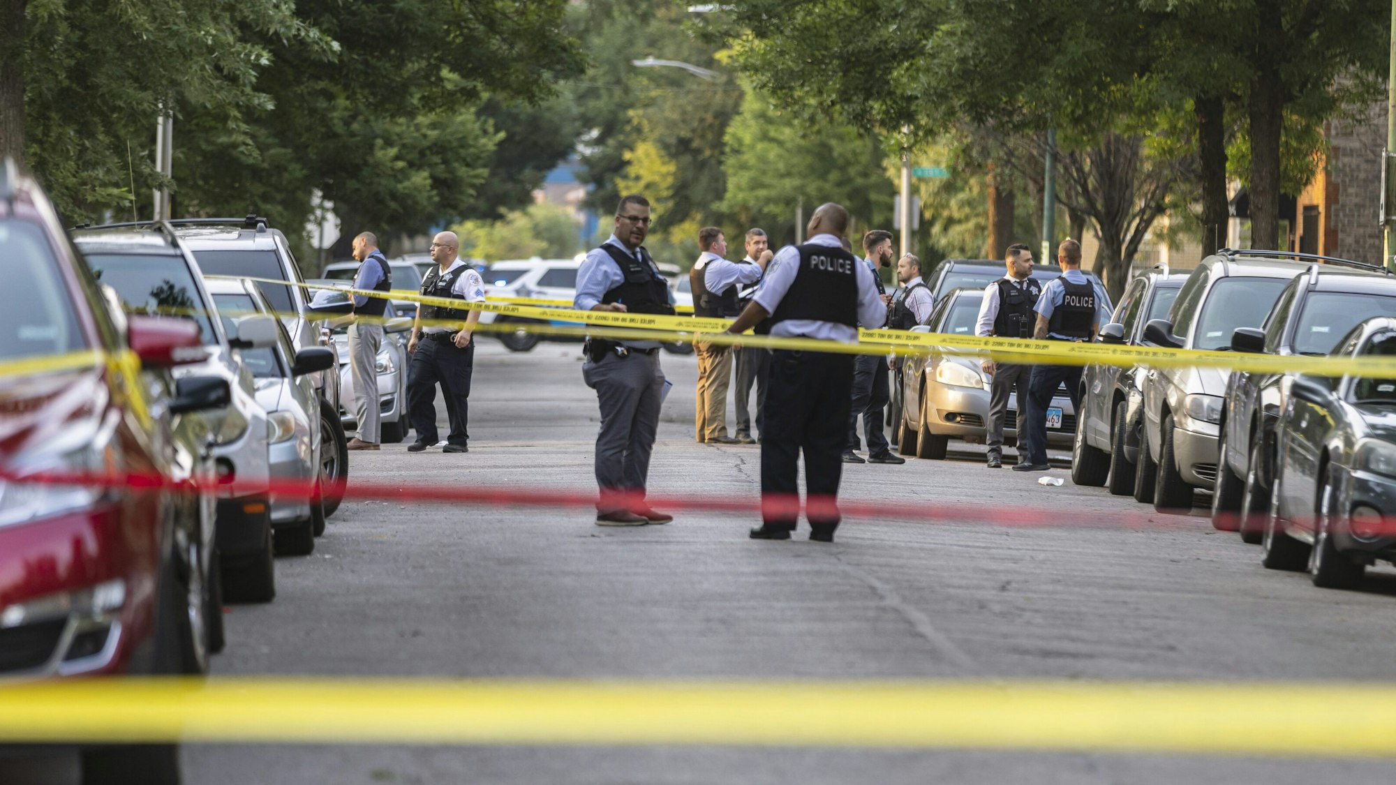 Nach den Schüssen in Chicago hat die Polizei Ermittlungen aufgenommen (hier ein Archivfoto aus Chicago vom July 2021.