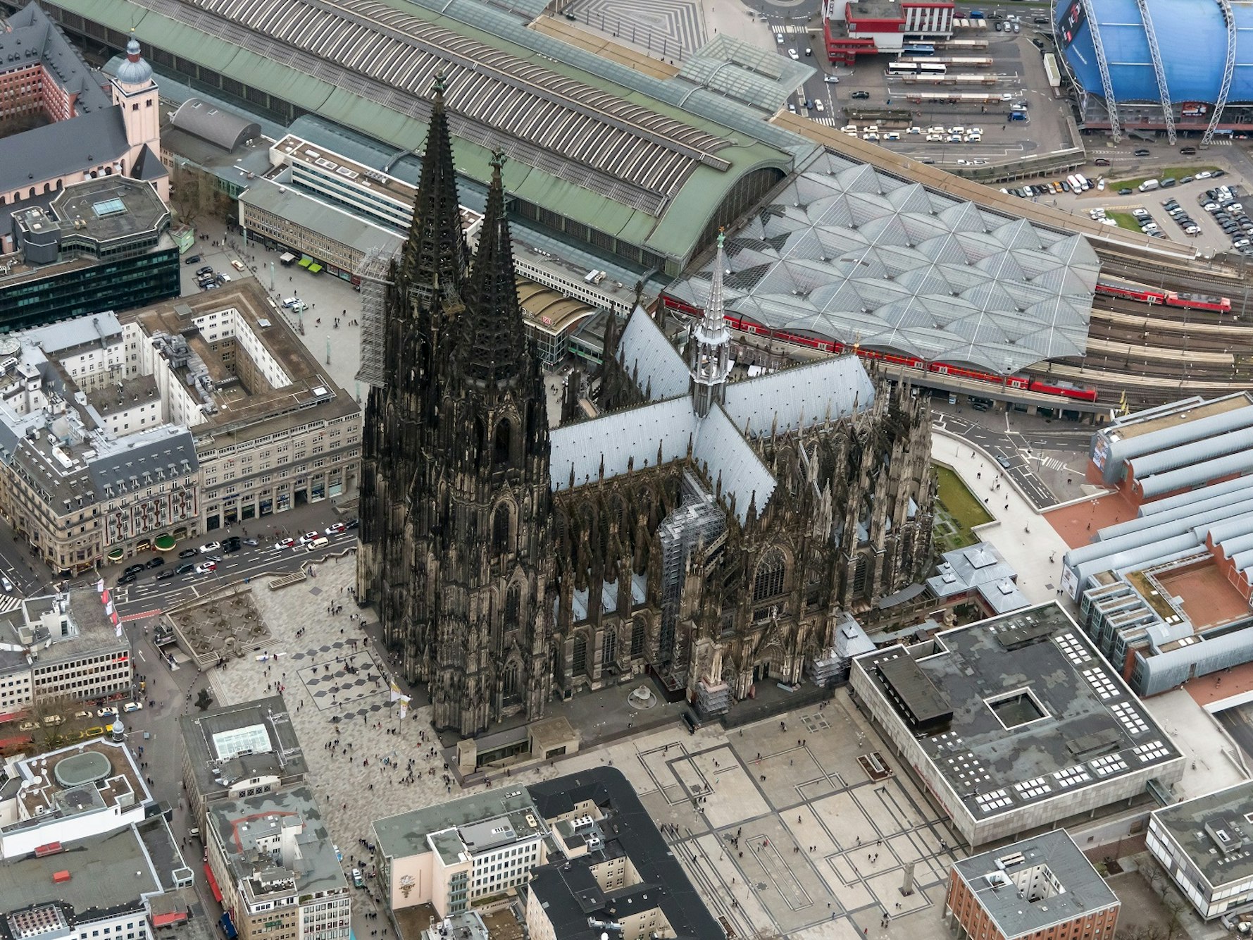 Der Kölner Dom von oben.