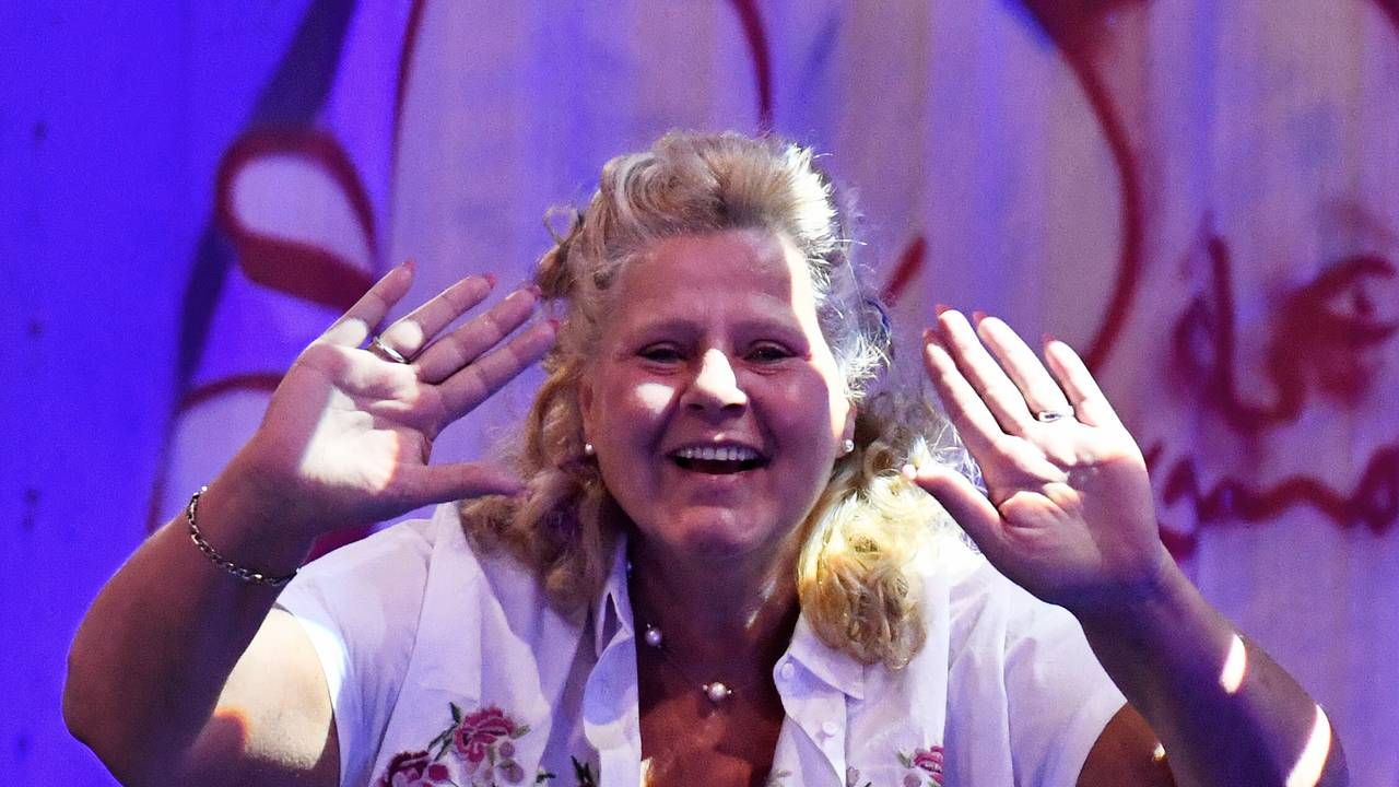 Silvia Wollny, Gewinnerin der Sat.1 Show "Promi Big Brother 2018", steht im im August 2018 im Sat.1-Studio.