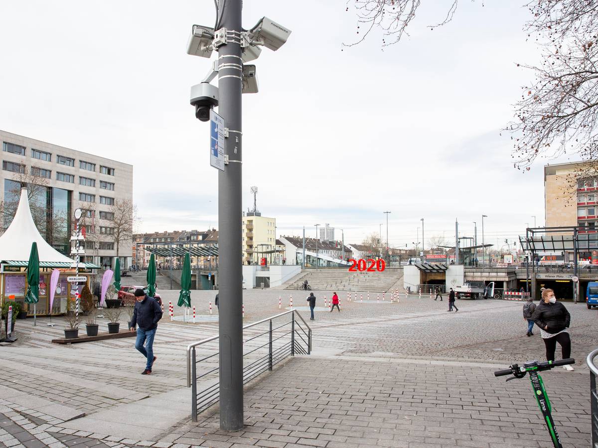Die Videoüberwachung am Wiener Platz in Köln.