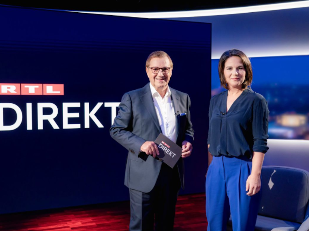 Annalena Baerbock war am Montagabend der erste Gast in RTLs neuer Informationssendung „RTL Direkt“.