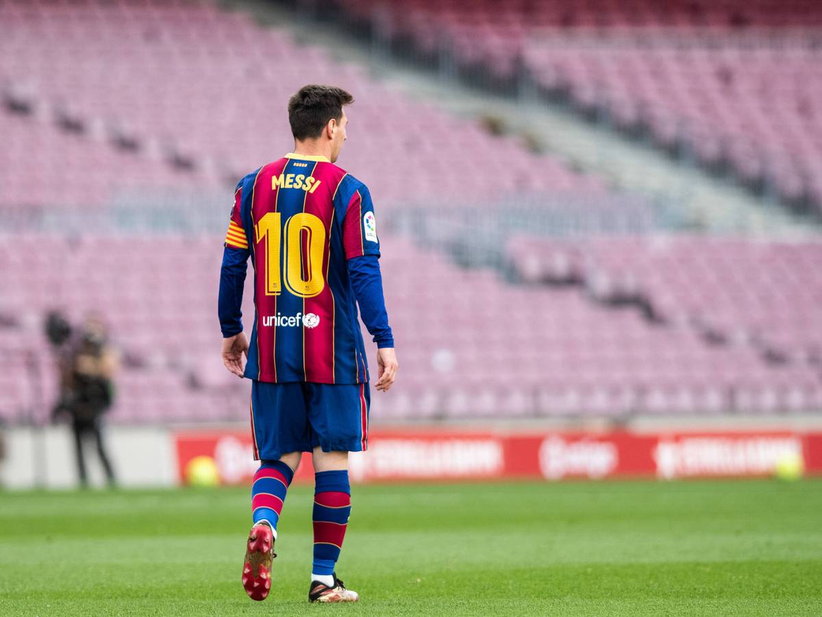 Lionel Messi beim LaLiga-Spiel gegen Celta Vigo im Trikot des FC Barcelona.