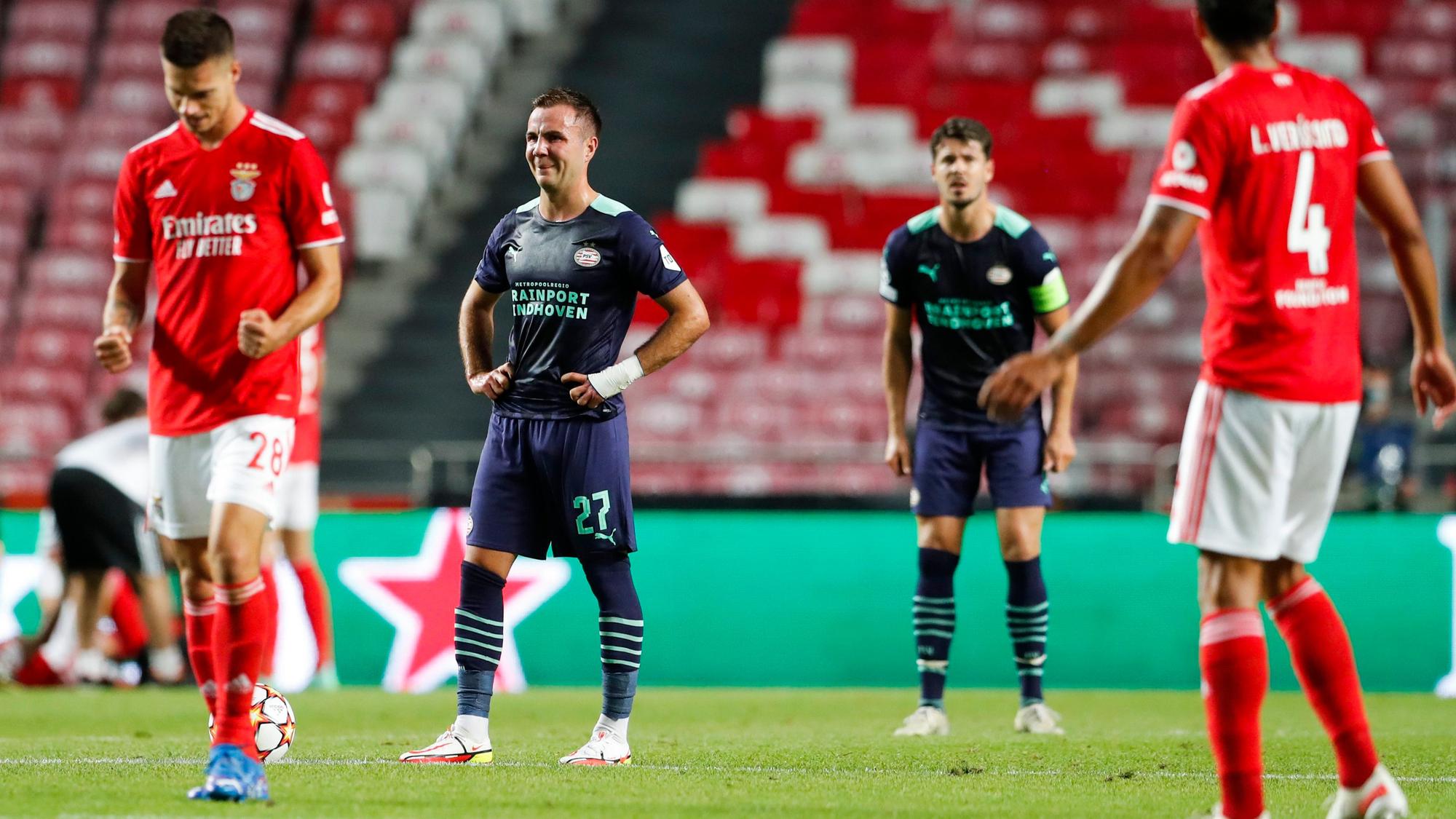 Mario Götze und Julian Weigl bei Benfica Lissabon gegen PSV Eindhoven.