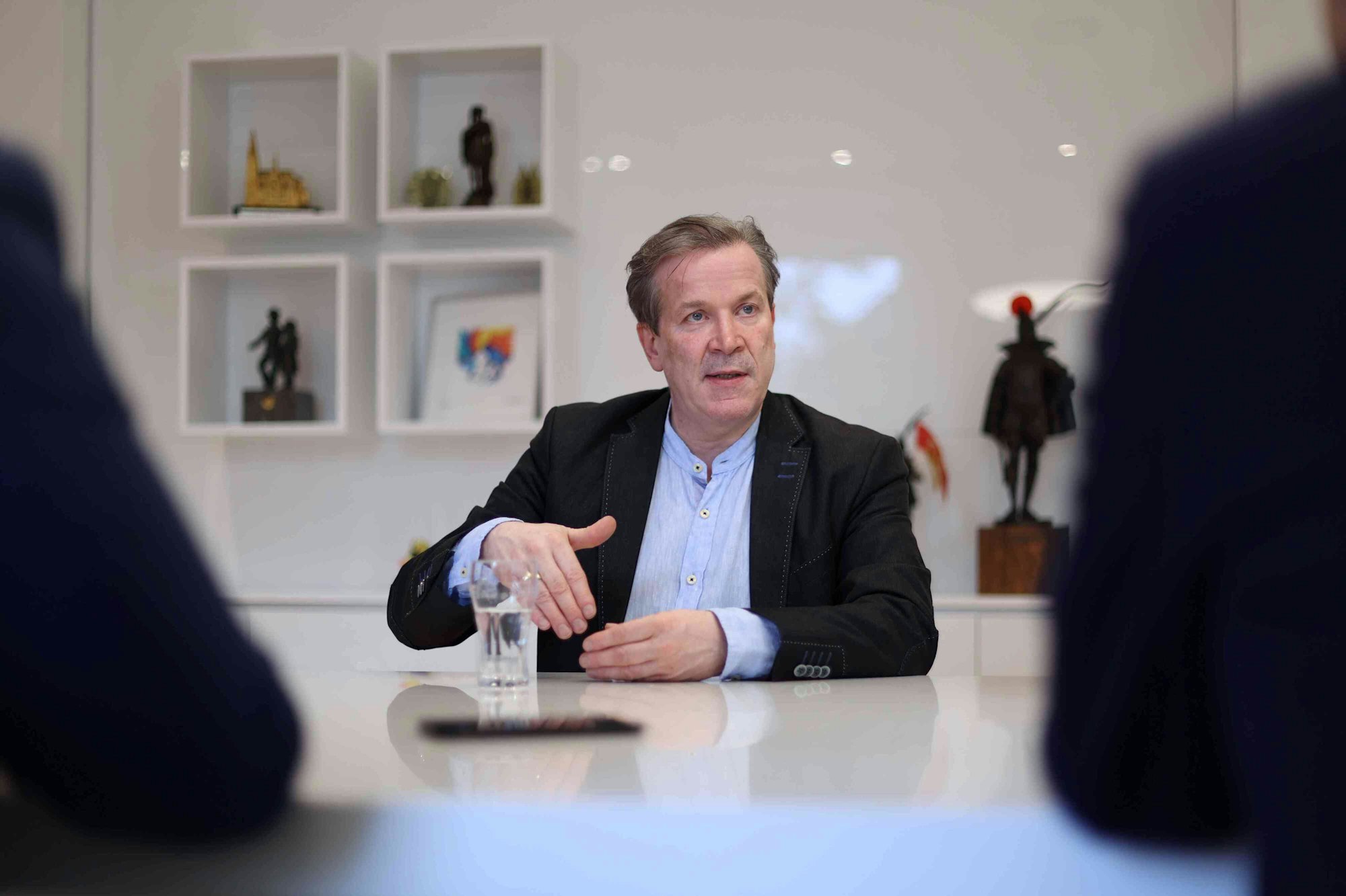 Der Kölner Festkomitee-Präsident Christoph Kuckelkorn im Gespräch.