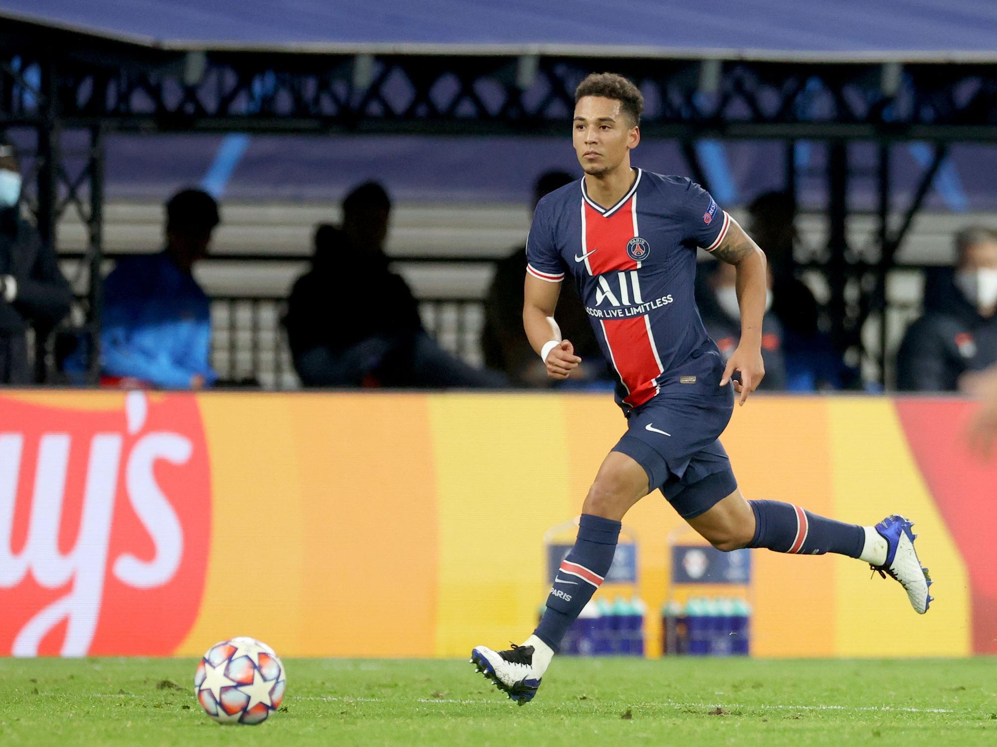 Thilo Kehrer von PSG in Aktion beim Champions-League-Spiel gegen RB Leipzig.