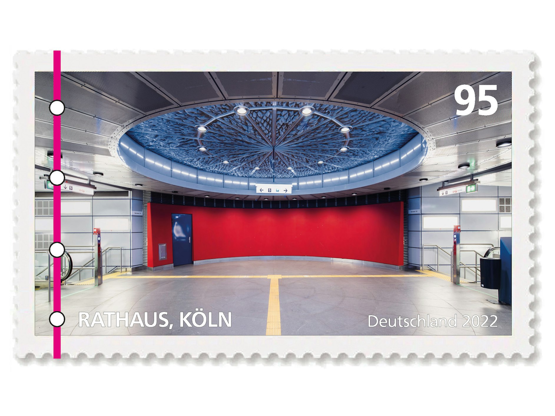 Entwurf zur Briefmarke KVB-Haltestelle Rathaus
