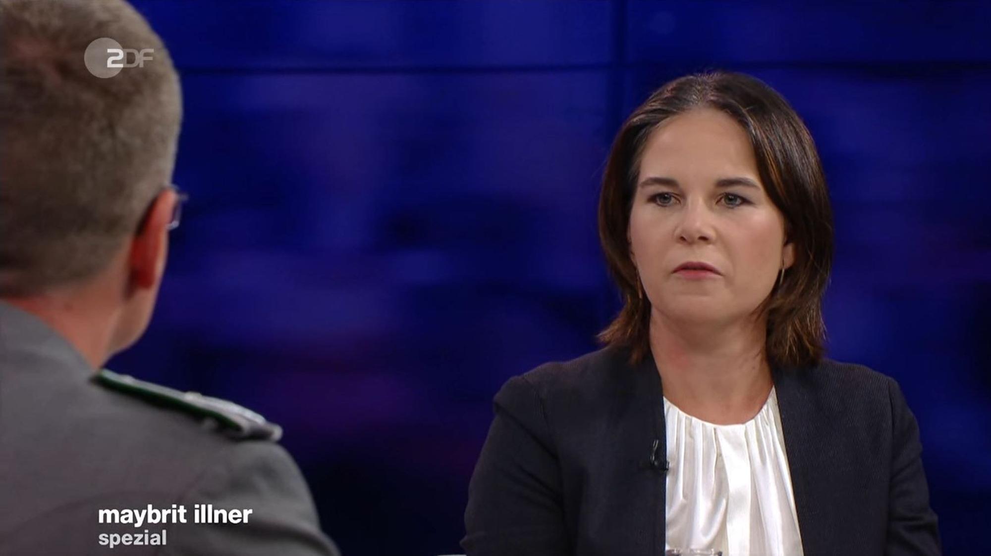 Kanzlerkandidatin der Grünen, Annalena Baerbock war am Donnerstagabend (19. August) bei Maybrit Illner zu Gast
