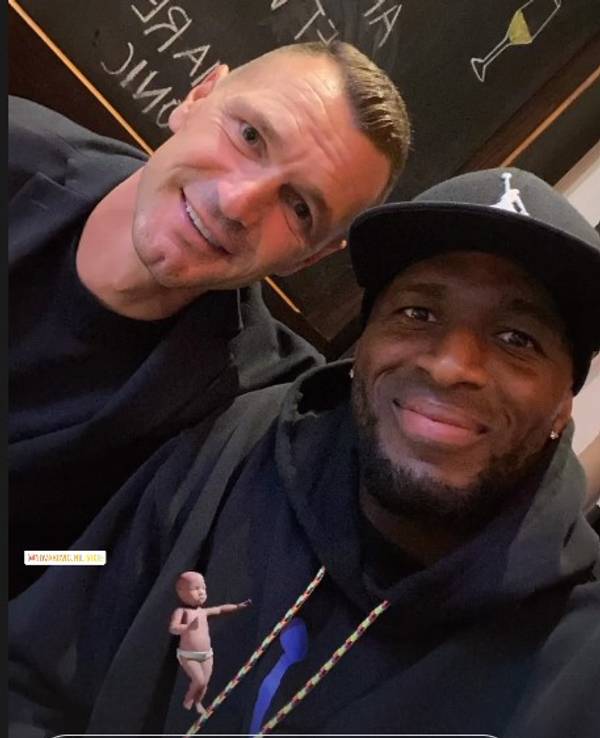 Anthony Modeste und Milivoje Novakovic zeigen sich zusammen.