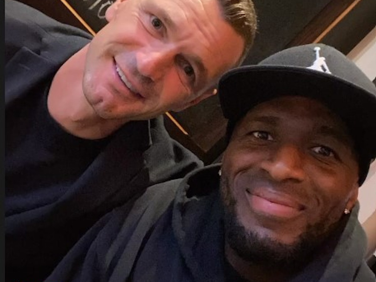 Anthony Modeste und Milivoje Novakovic zeigen sich zusammen.