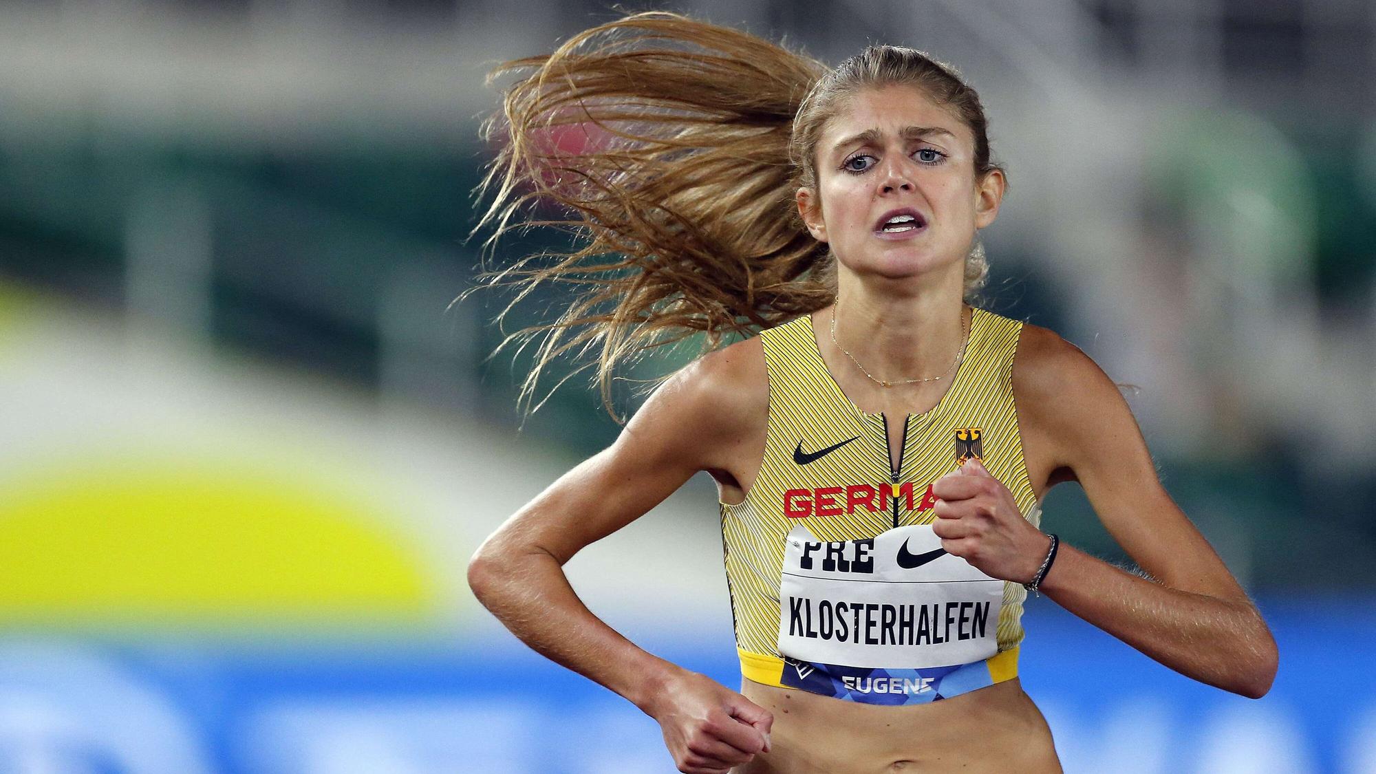 Konstanze Klosterhalfen läuft bei der Diamond League in Eugene.