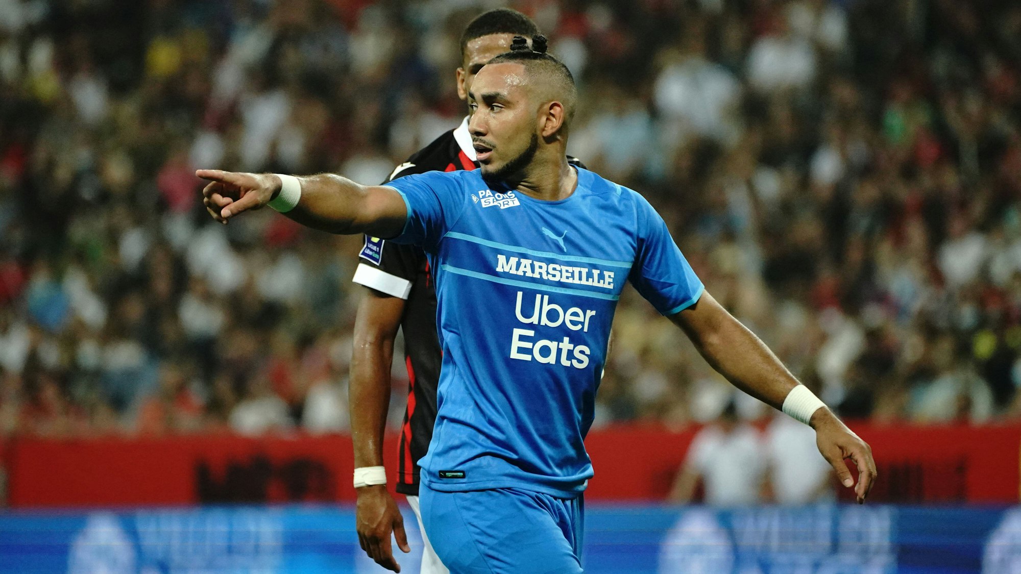 Dimitri Payet von Olympique Marseille beim Spiel in Nizza.