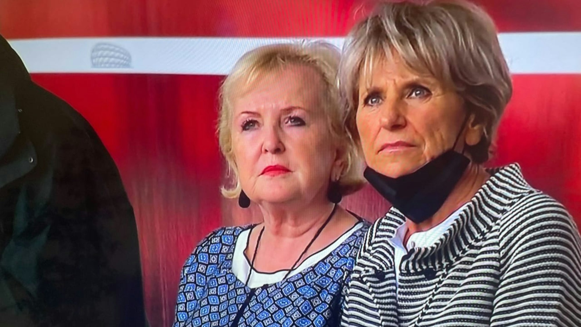 Uschi Müller auf der Tribüne der Allianz Arena.