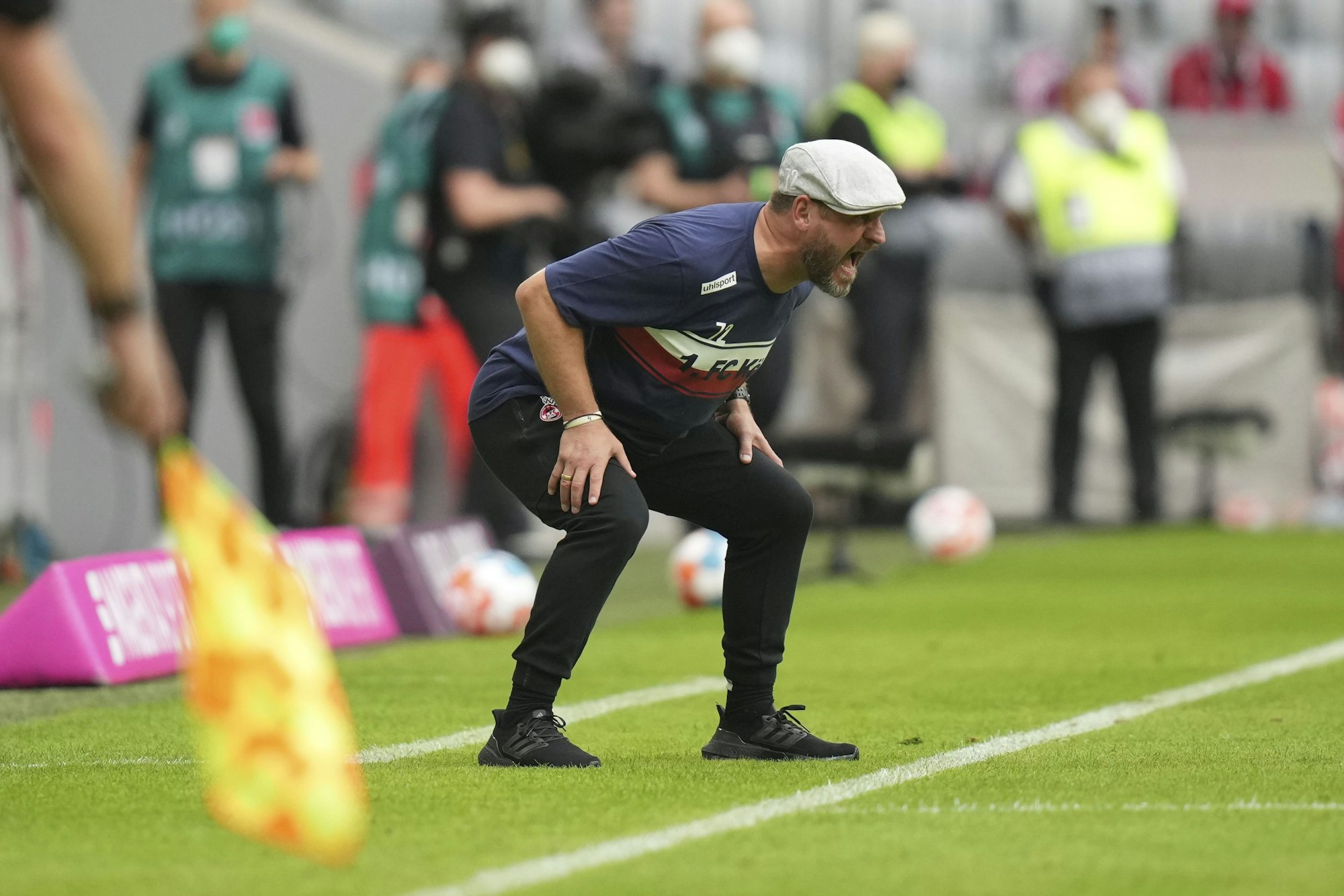 Kölns Trainer Steffen Baumgart beim Spiel beim FC Bayern.