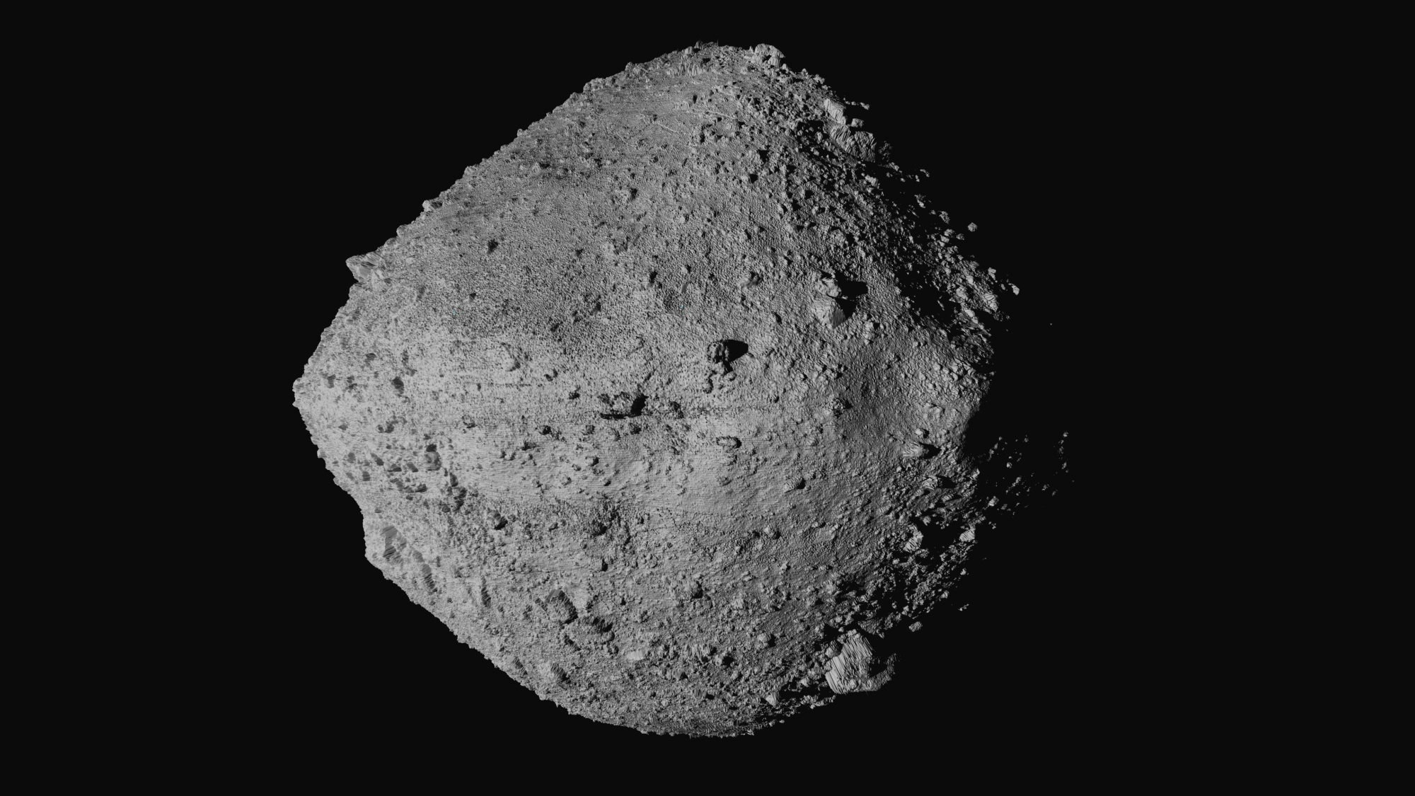 Das Foto zeigt den Asteroiden Bennu auf einer Aufnahme der NASA