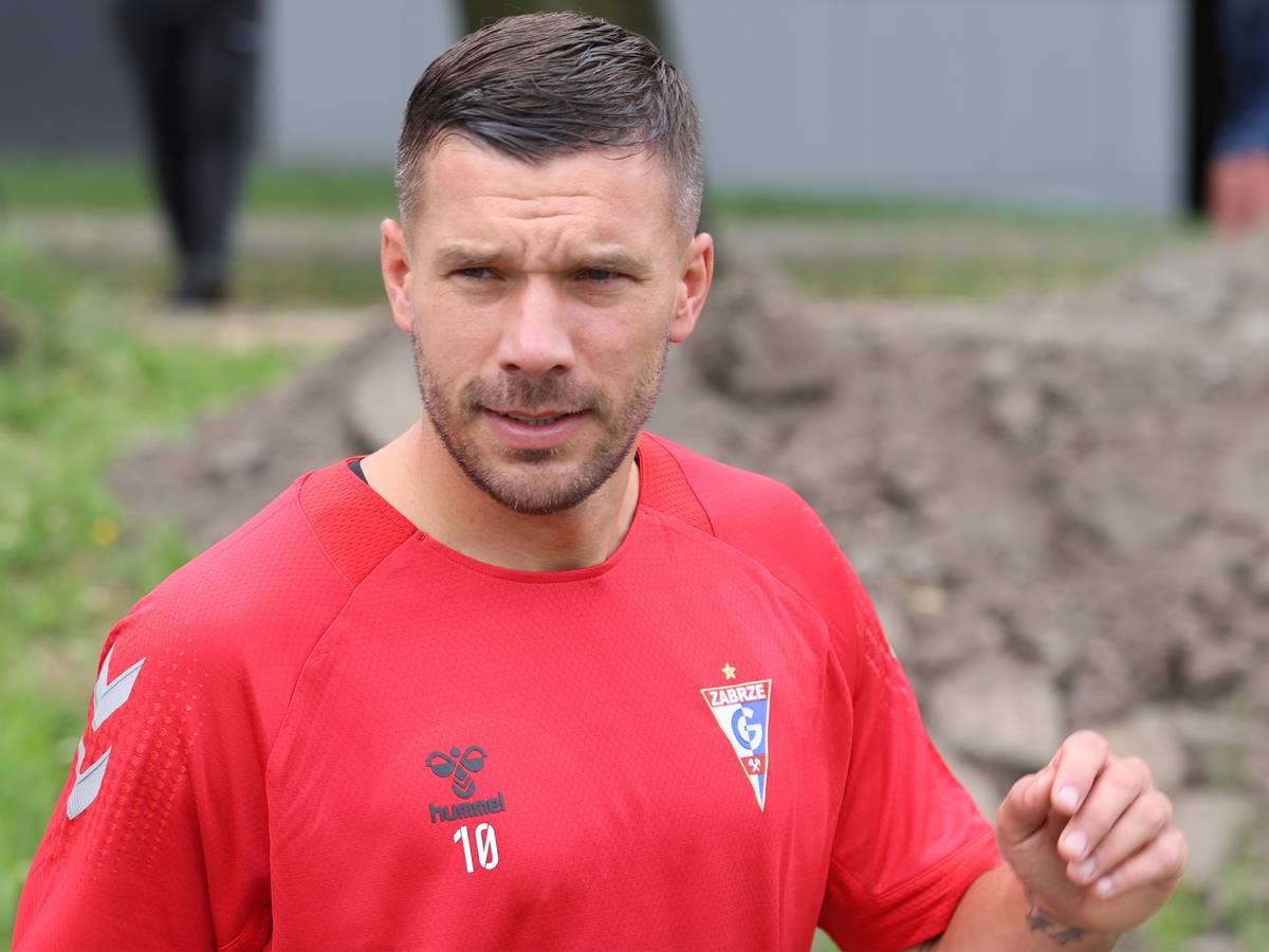 Lukas Podolski im Training bei Gornik Zabrze