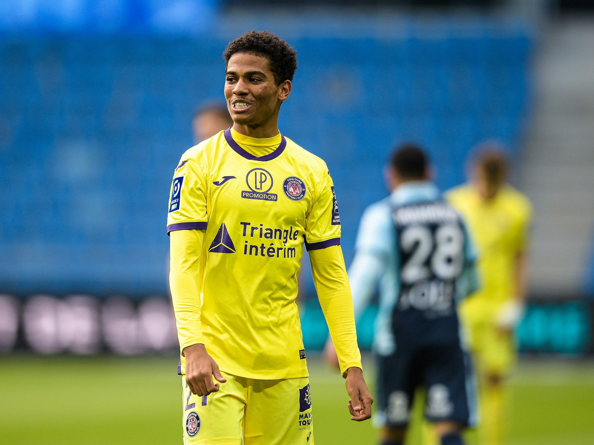 Amine Adli vom FC Toulouse während des Spiels gegen Le Havre.