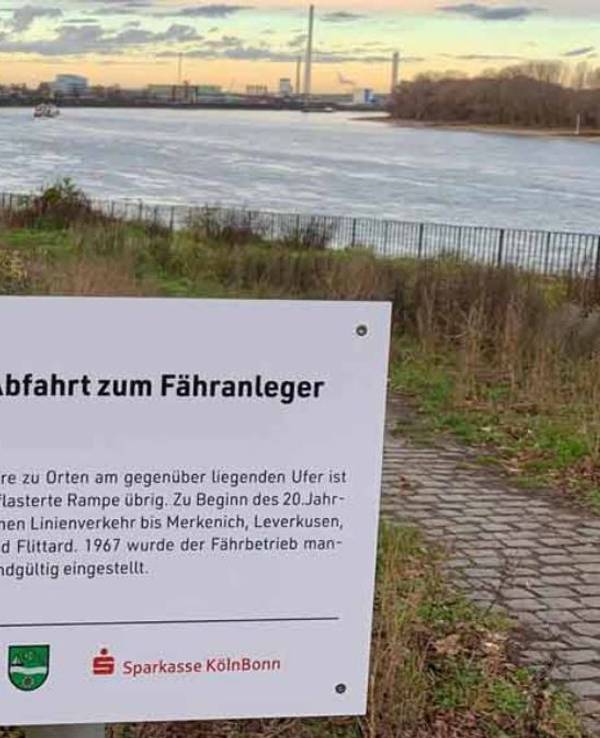 Anlegestelle in Köln-Stammheim für die neue Fährverbindung