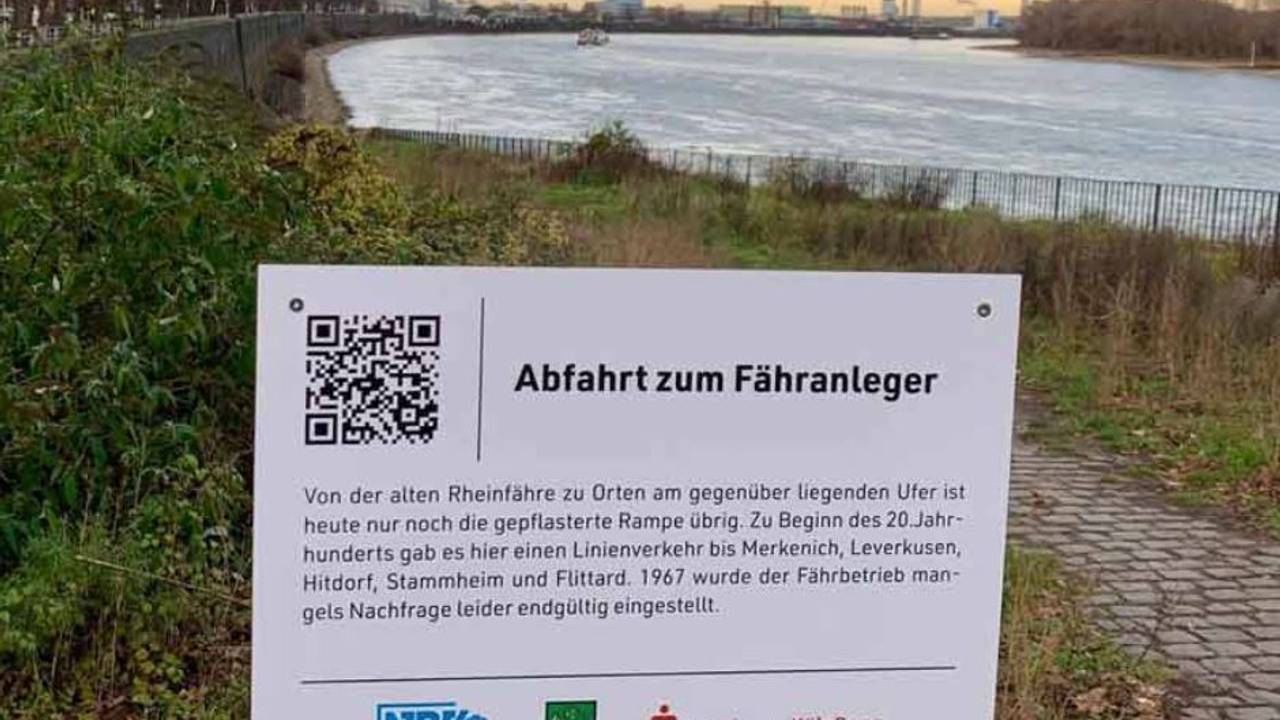 Anlegestelle in Köln-Stammheim für die neue Fährverbindung