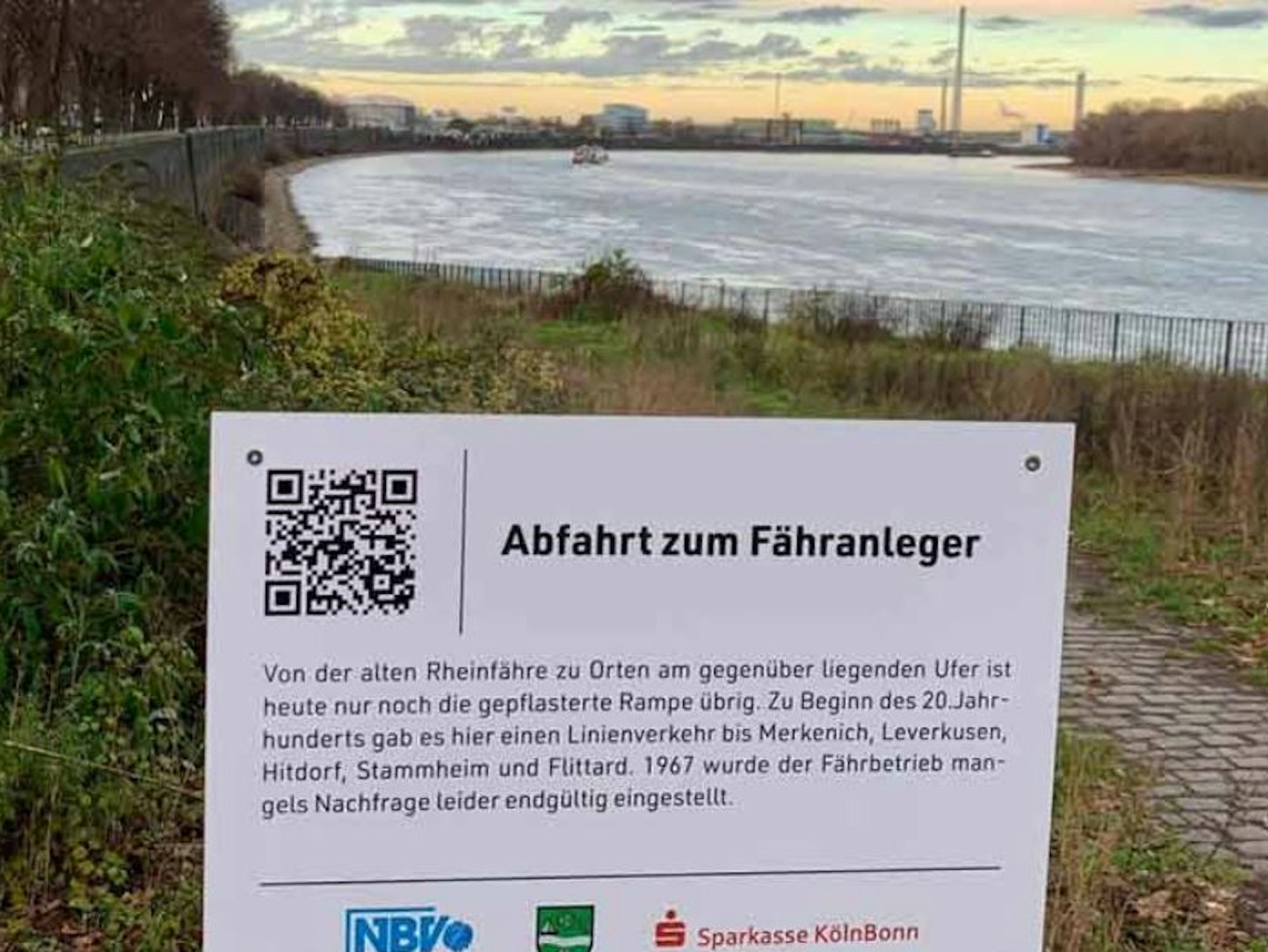 Anlegestelle in Köln-Stammheim für die neue Fährverbindung