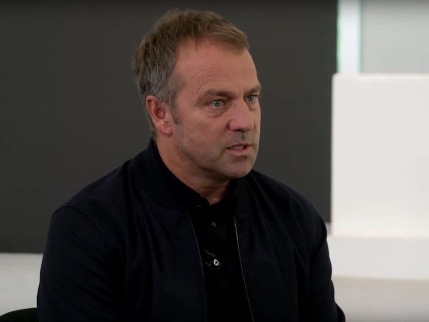 Hansi Flick (Bundestrainer) bei der Bekanntgabe seines Länderspiel-Kaders.