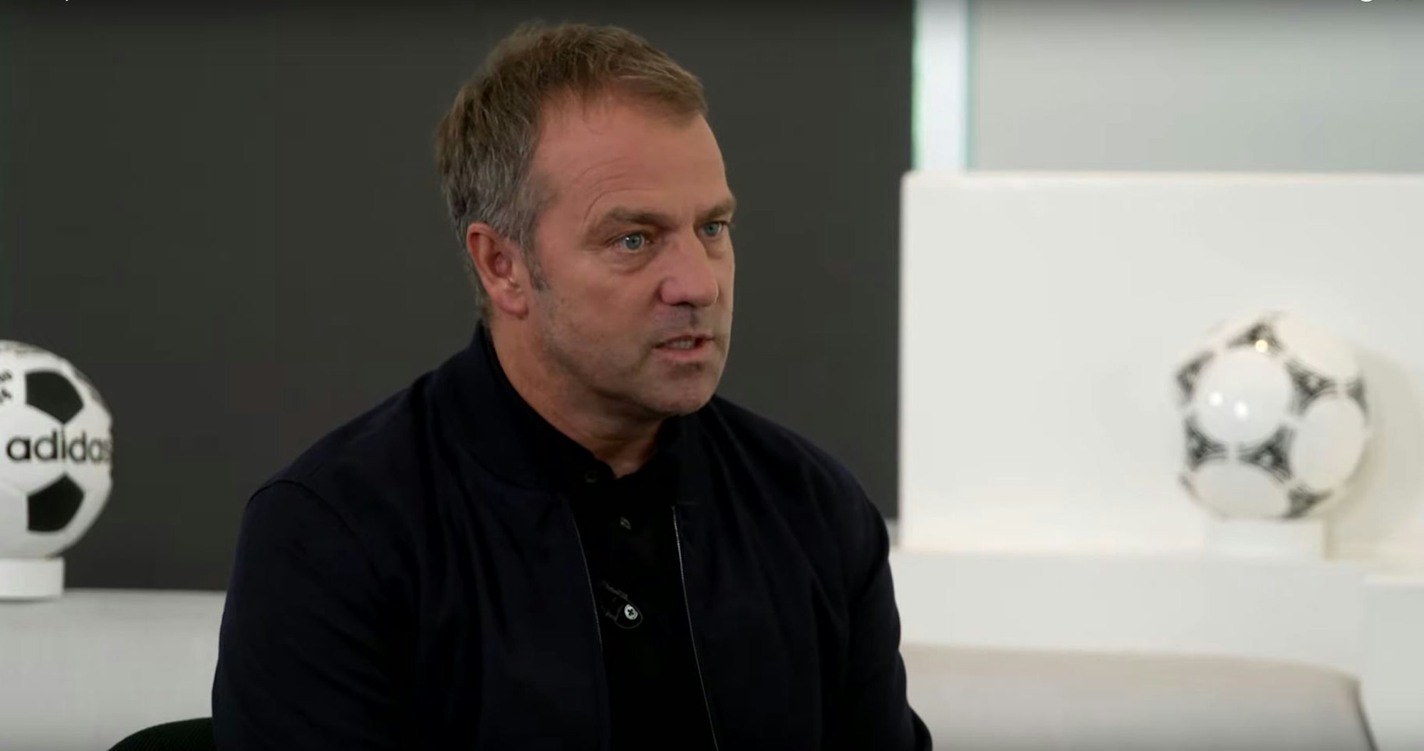 Hansi Flick (Bundestrainer) bei der Bekanntgabe seines Länderspiel-Kaders.