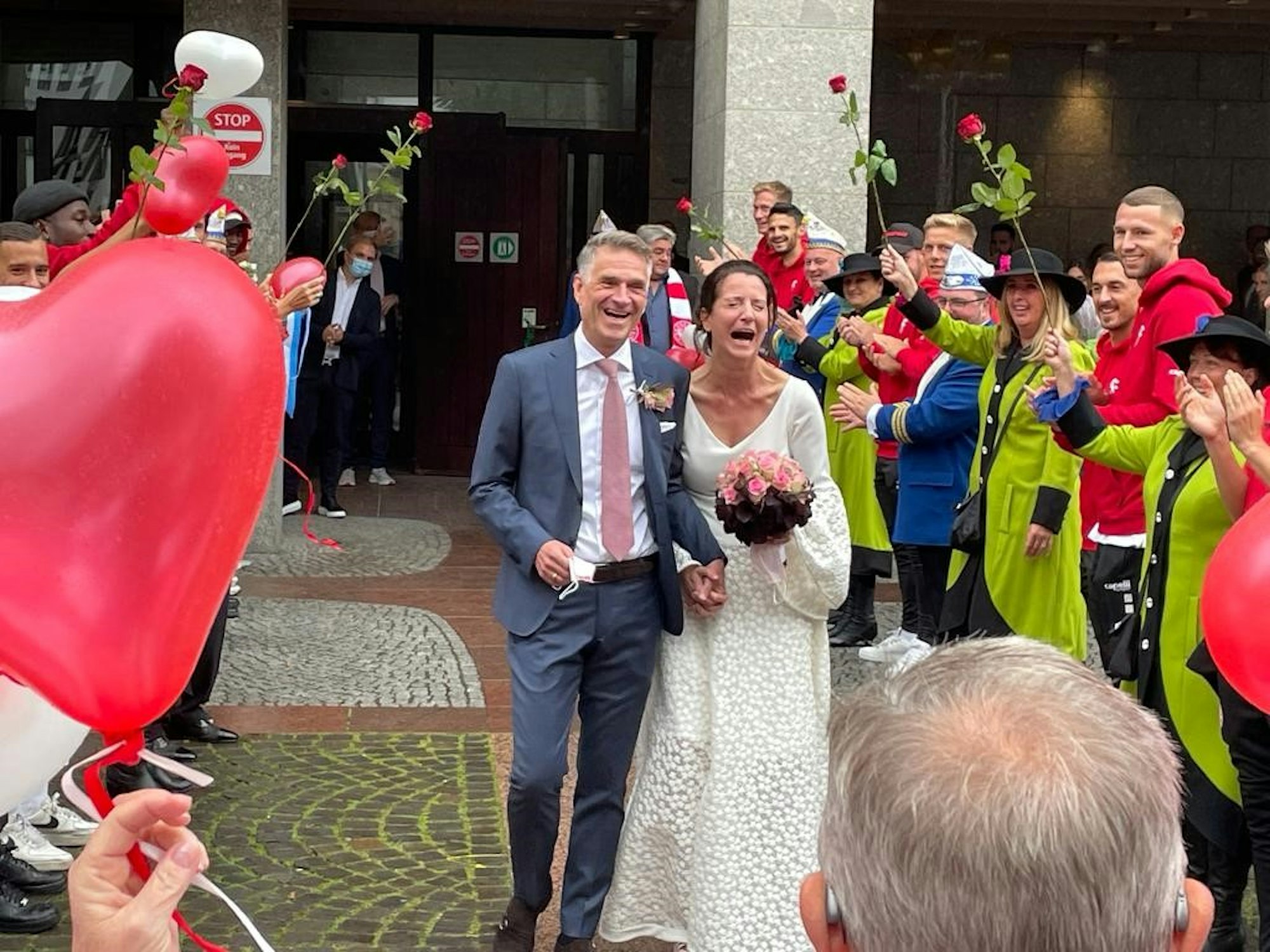 Hanns-Jörg Westendorf mit Frau Alexandra bei der Hochzeit in Köln