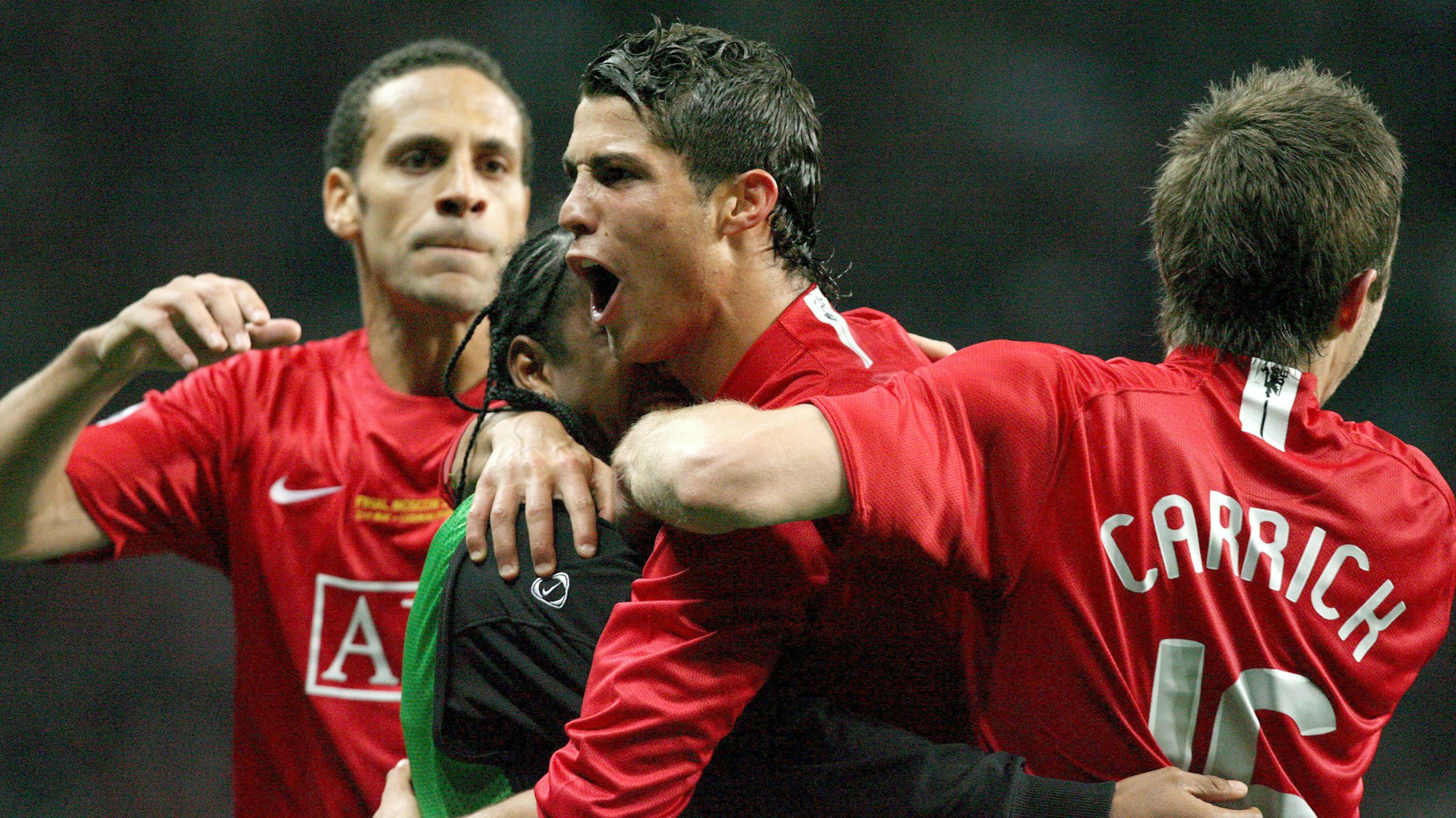Cristiano Ronaldo jubelt im Finale der Champions League mit Manchester United.