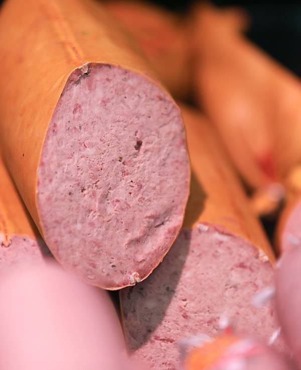 Leberwurst in der Auslage